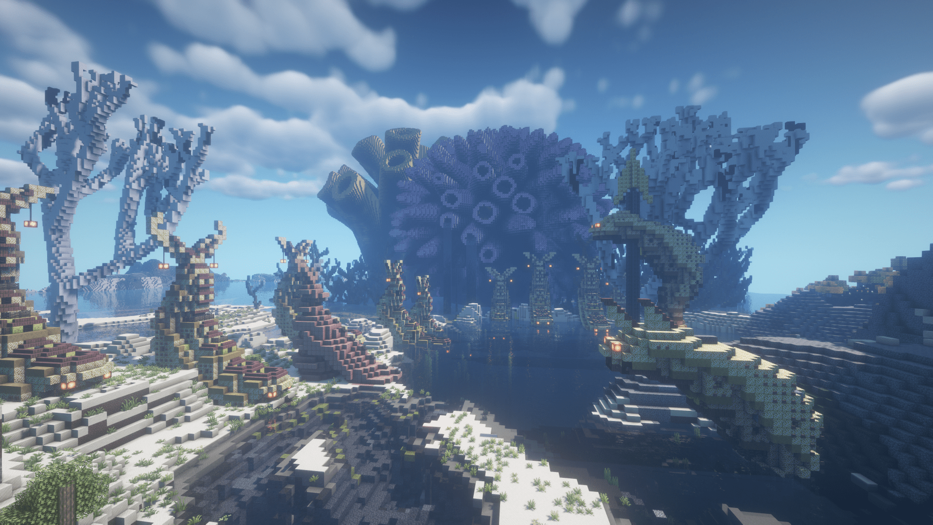 1920x1080 Fishman Village In Minecraft, Built By U Grandmeister