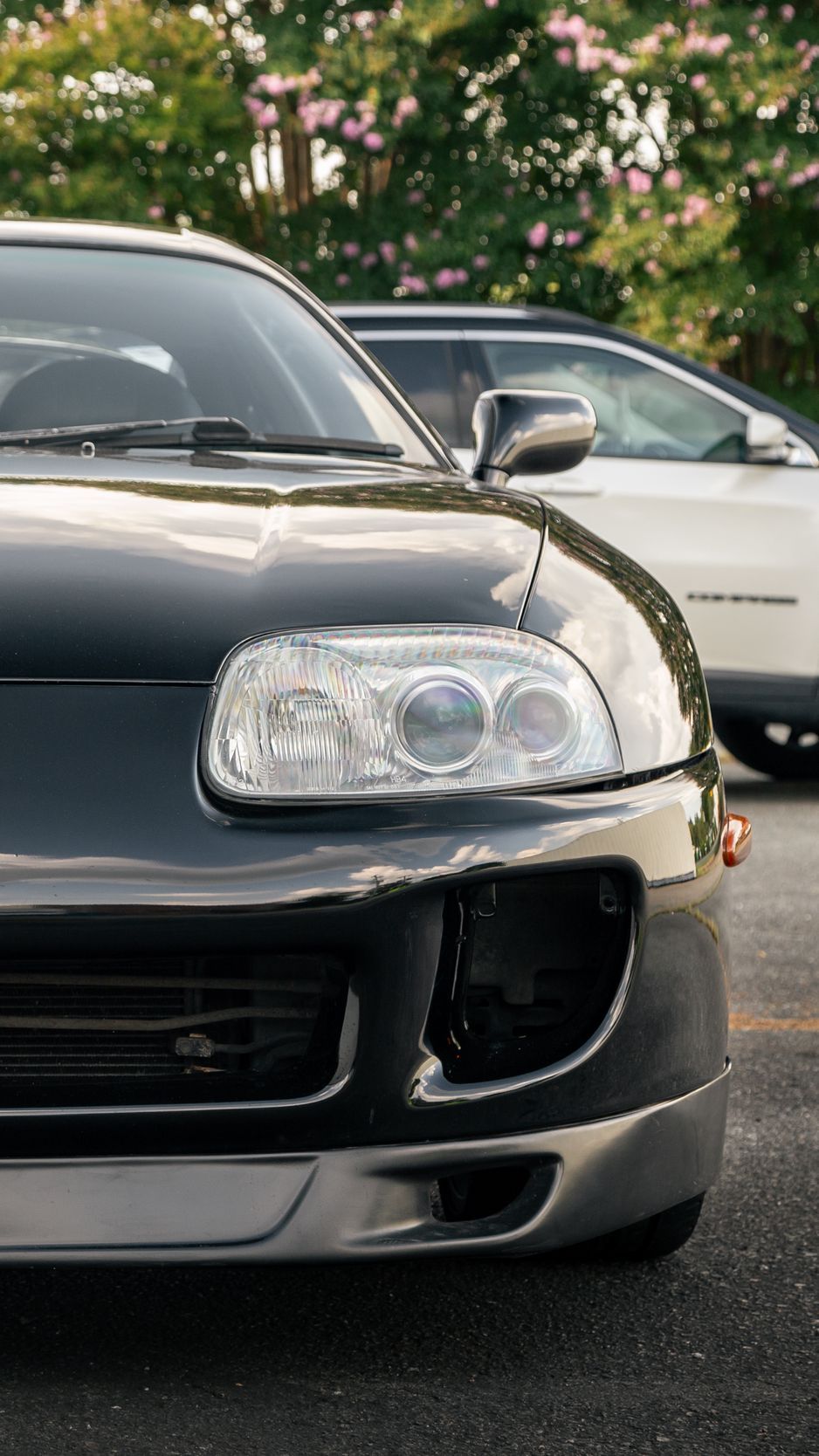 938x1668 Download Wallpaper 938x1668 Toyota Supra, Toyota, Car, Black, Front View Iphone 8 7 6s 6 For Parallax HD Background