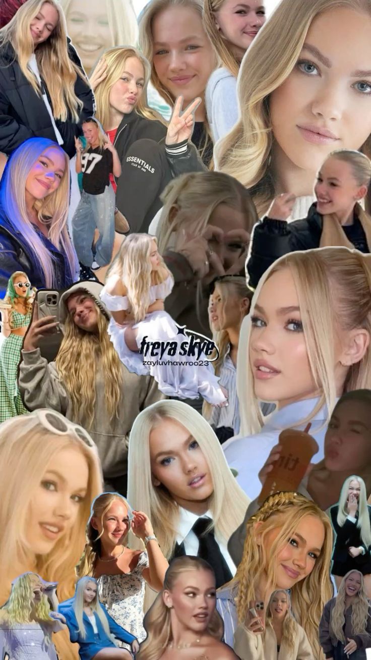 736x1308 Freya Skye Collage Wallpaper