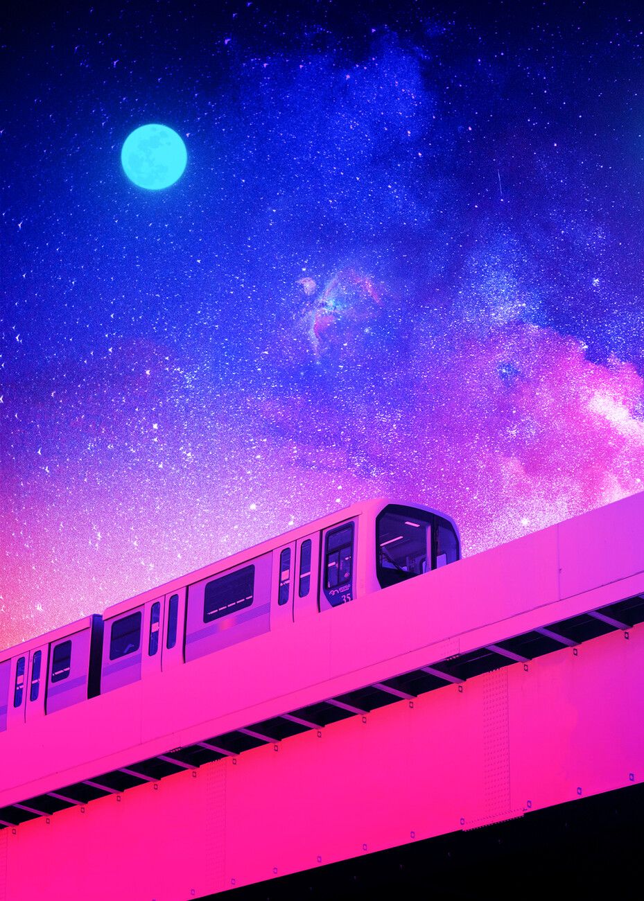 929x1300 Poster Train Tokyo Dreams. Wall Art 1 FREE