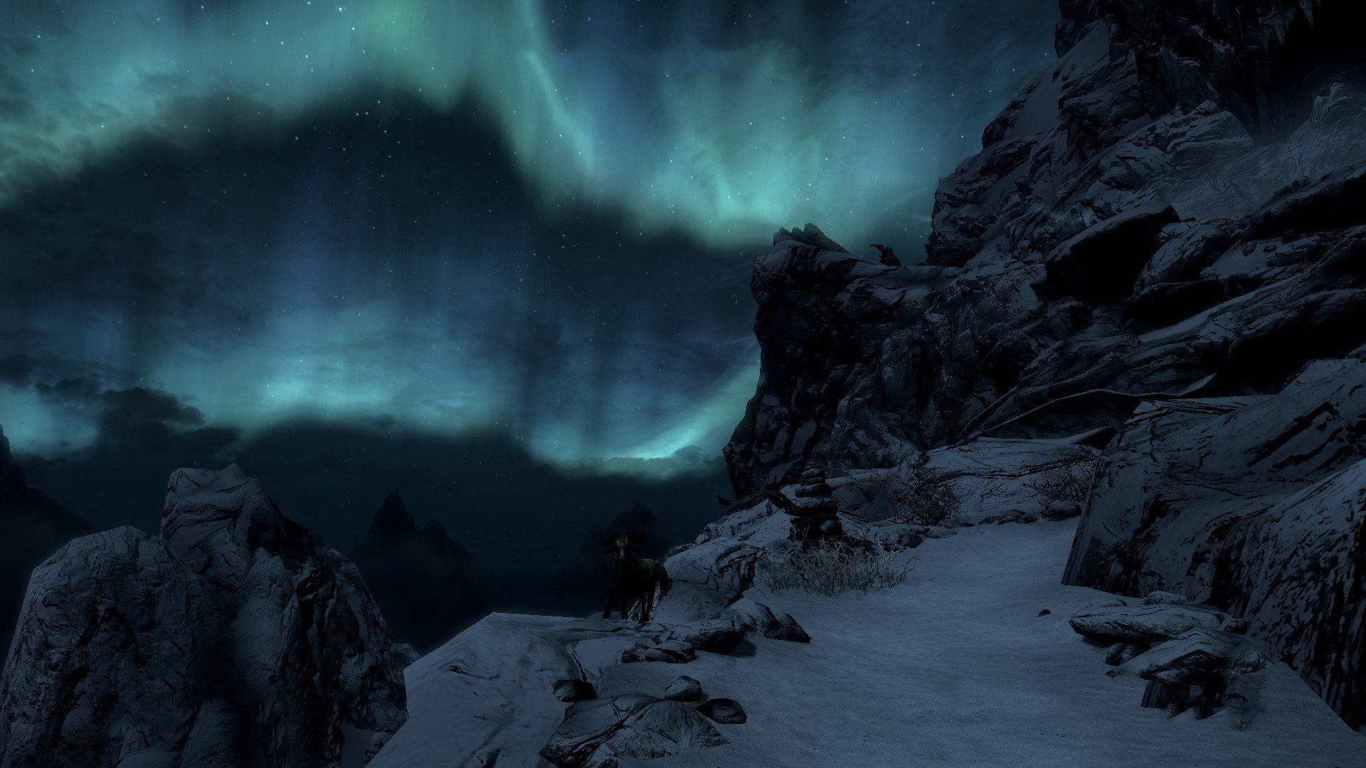 1920x1080 mountains, Snow, Skyscapes, The, Elder, Scrolls, V, Skyrim Wallpaper HD / Desktop and Mobile Background