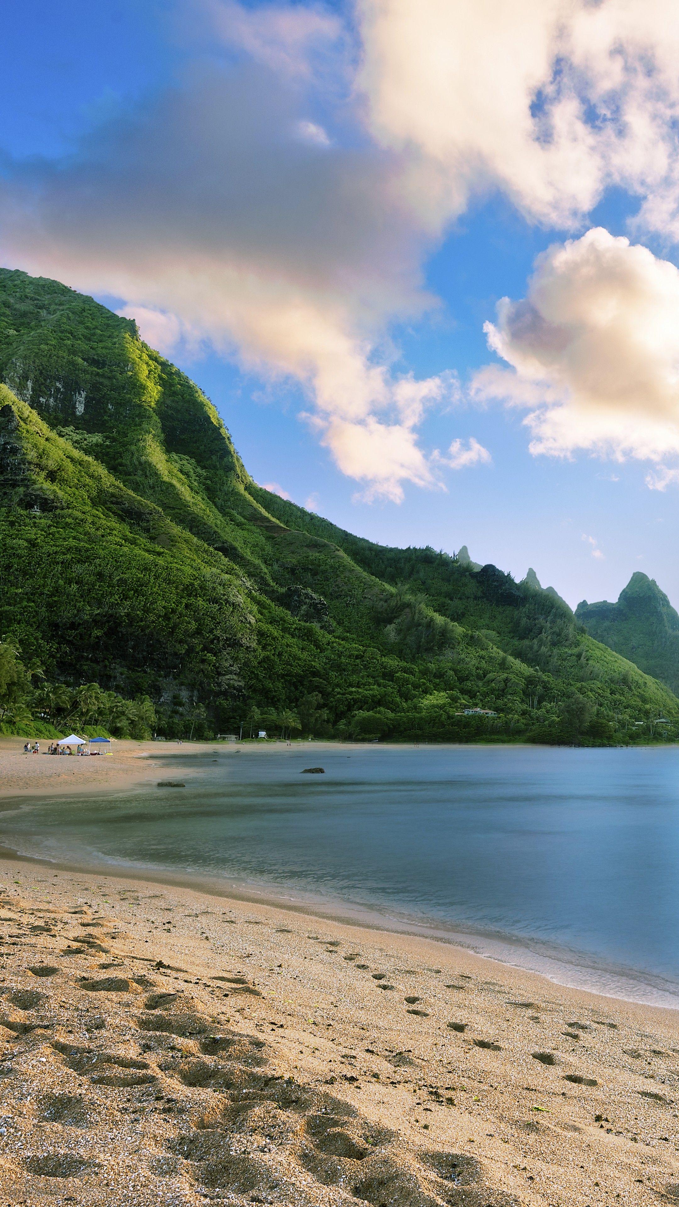 2160x3840 Wallpaper Maui, Hawaii, beach, ocean, coast, mountain, sky, 5k
