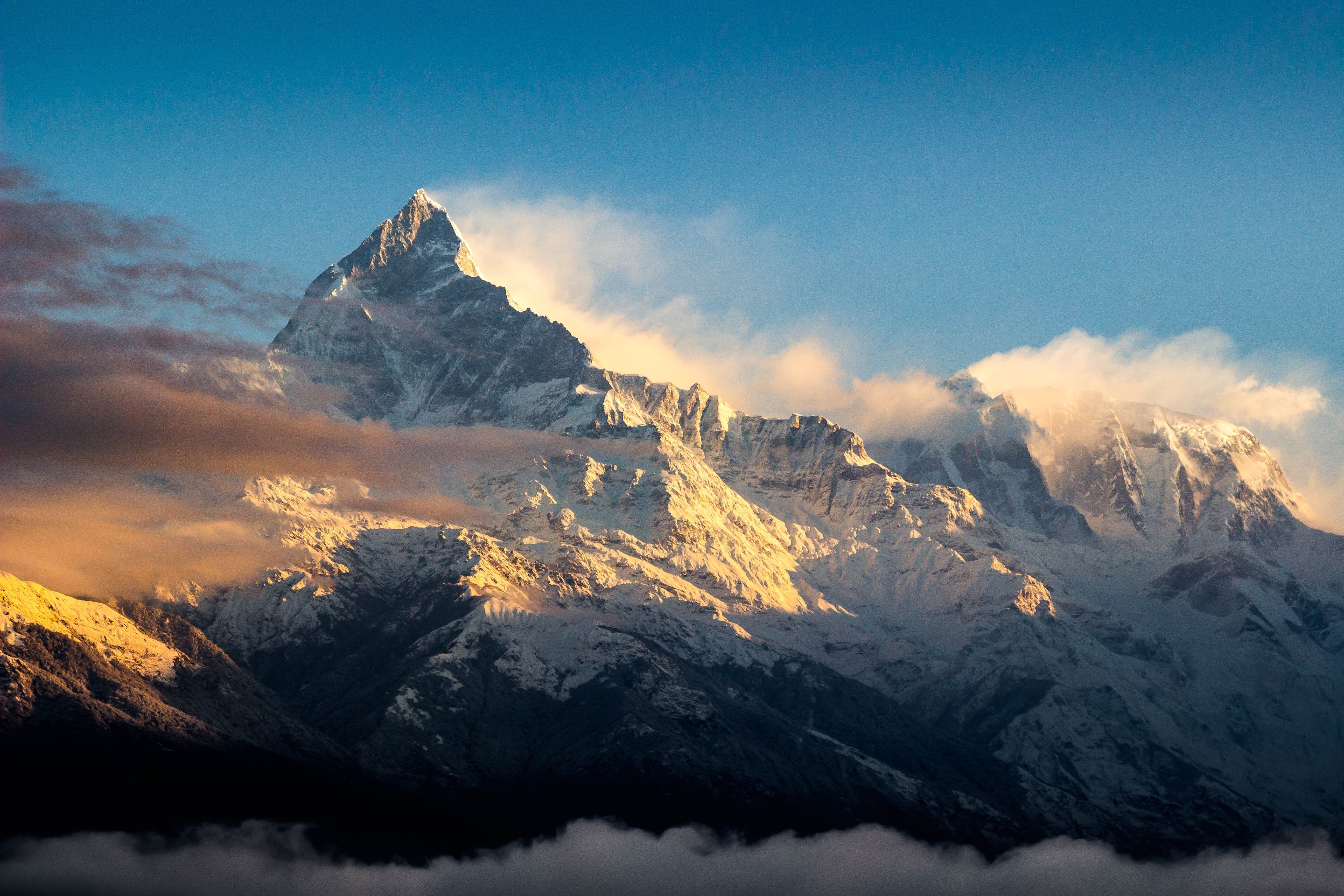 5184x3456 One of the most breathtaking sights I have even seen. Machapuchare Fish Tail Mountain at Sunrise, Annapurna Range, Nepal [OC][5184x3456]
