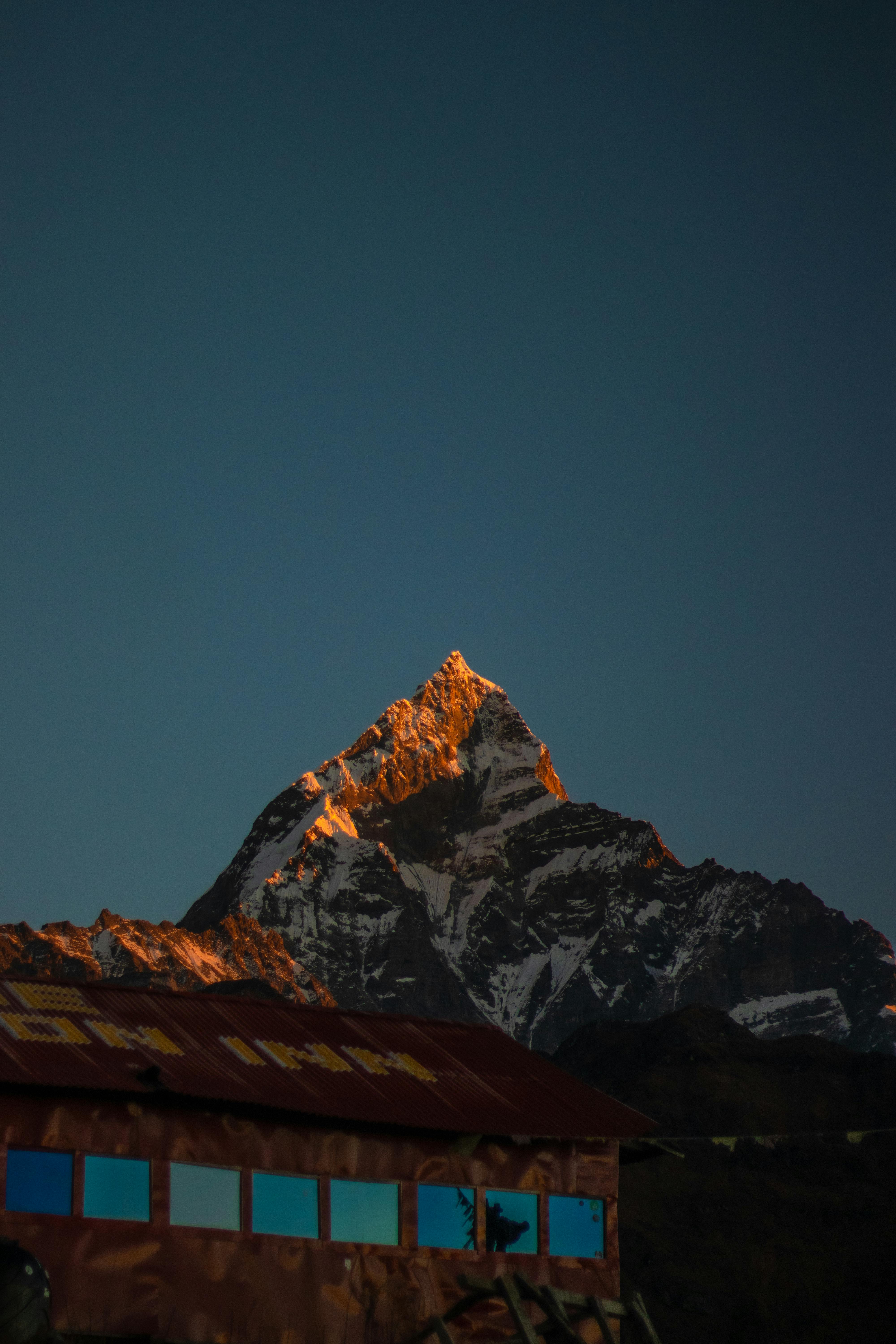 4000x6000 Stunning Sunset View of Machapuchare Mountain · Free