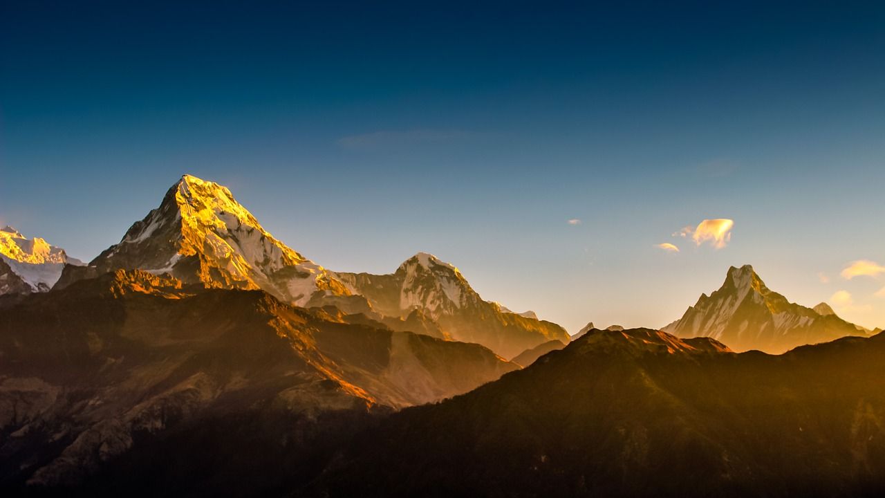 1280x720 Download free photo of Annapurna, fishtail, hiunchuli, nature, himalayas