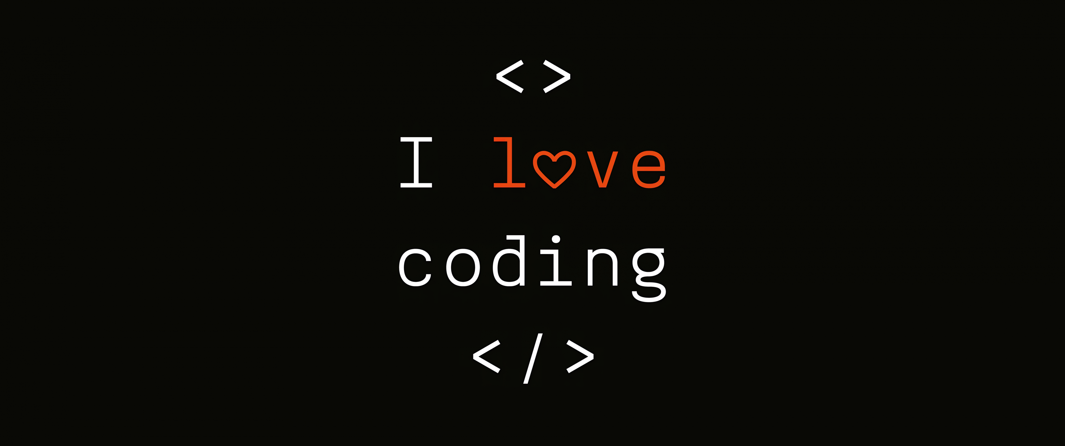 3440x1440 I Love Coding 8K Wallpaper
