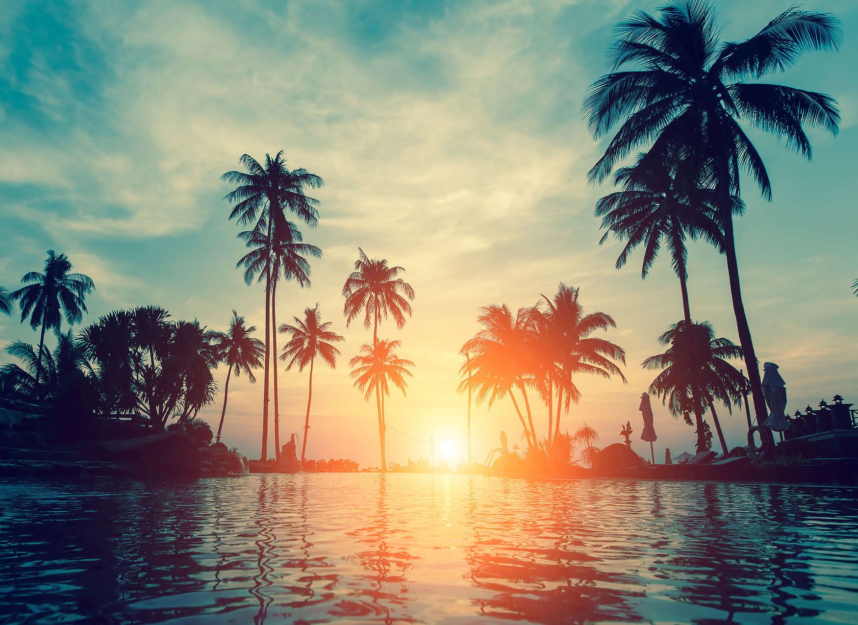 1750x1275 Photo wallpaper trees on the water