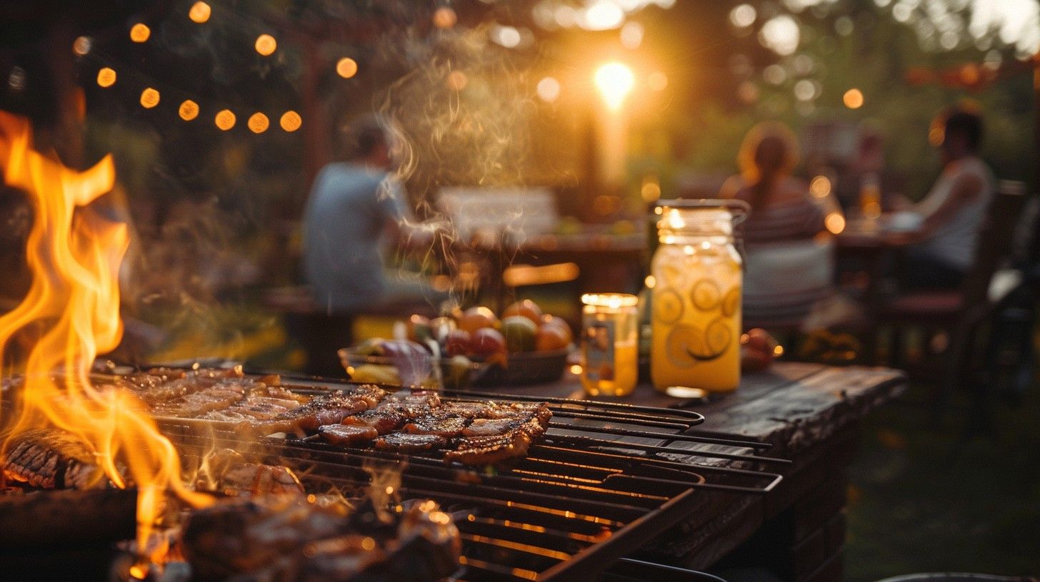 1456x816 Free Evening BBQ Party Image, Evening, Party