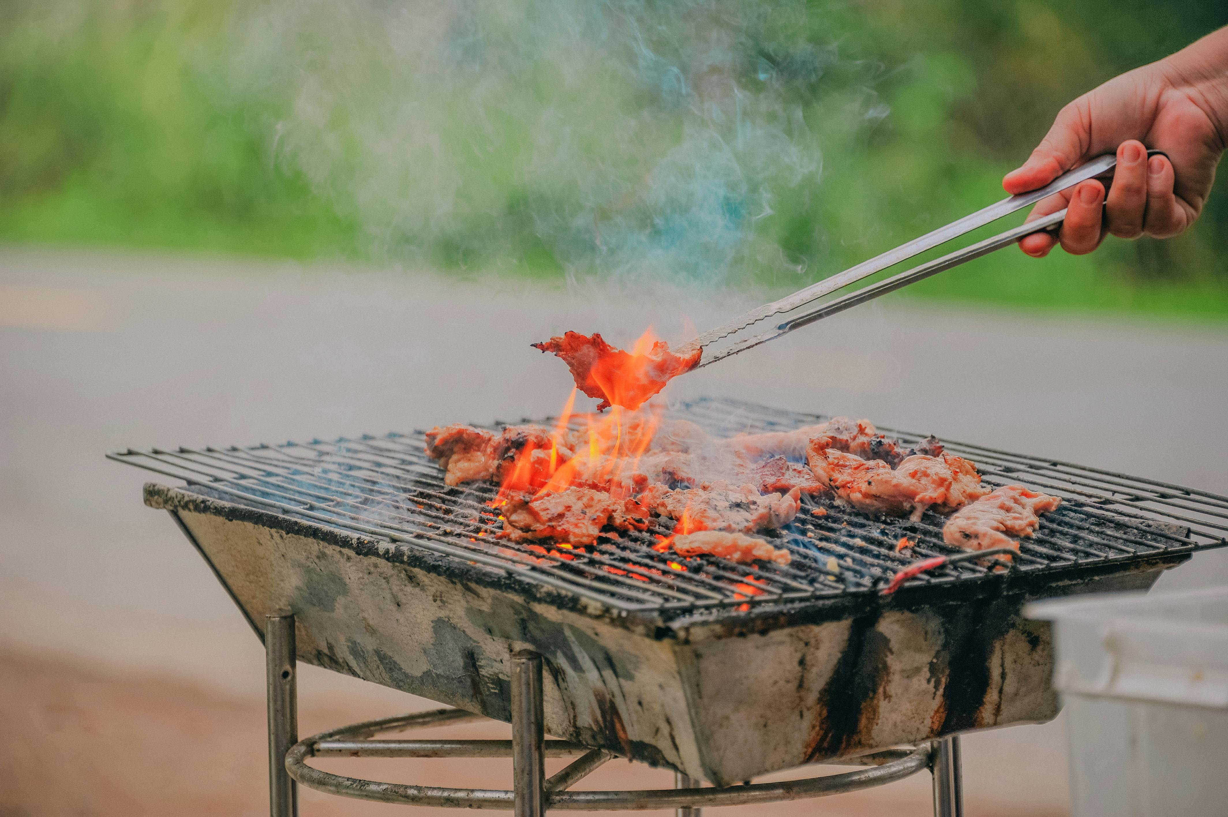 4256x2832 Person Holding Tongs Ccoking Barbecue · Free