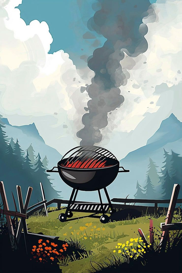 740x1110 Barbecue Party Wallpaper Photo Free High Quality Picture