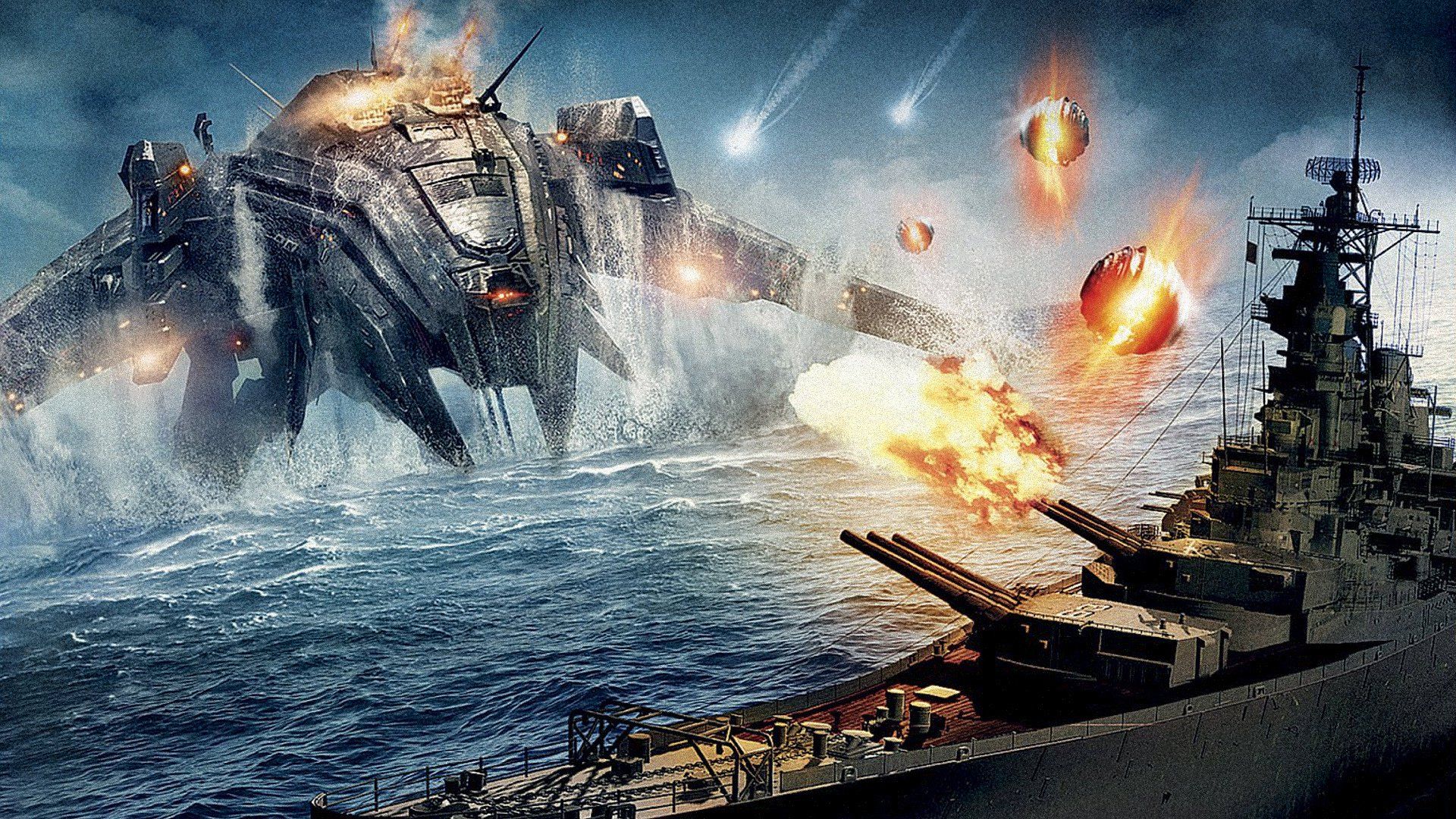 1920x1080 Epic Battleship HD Wallpaper: Warship Showdown from the Moviex1080