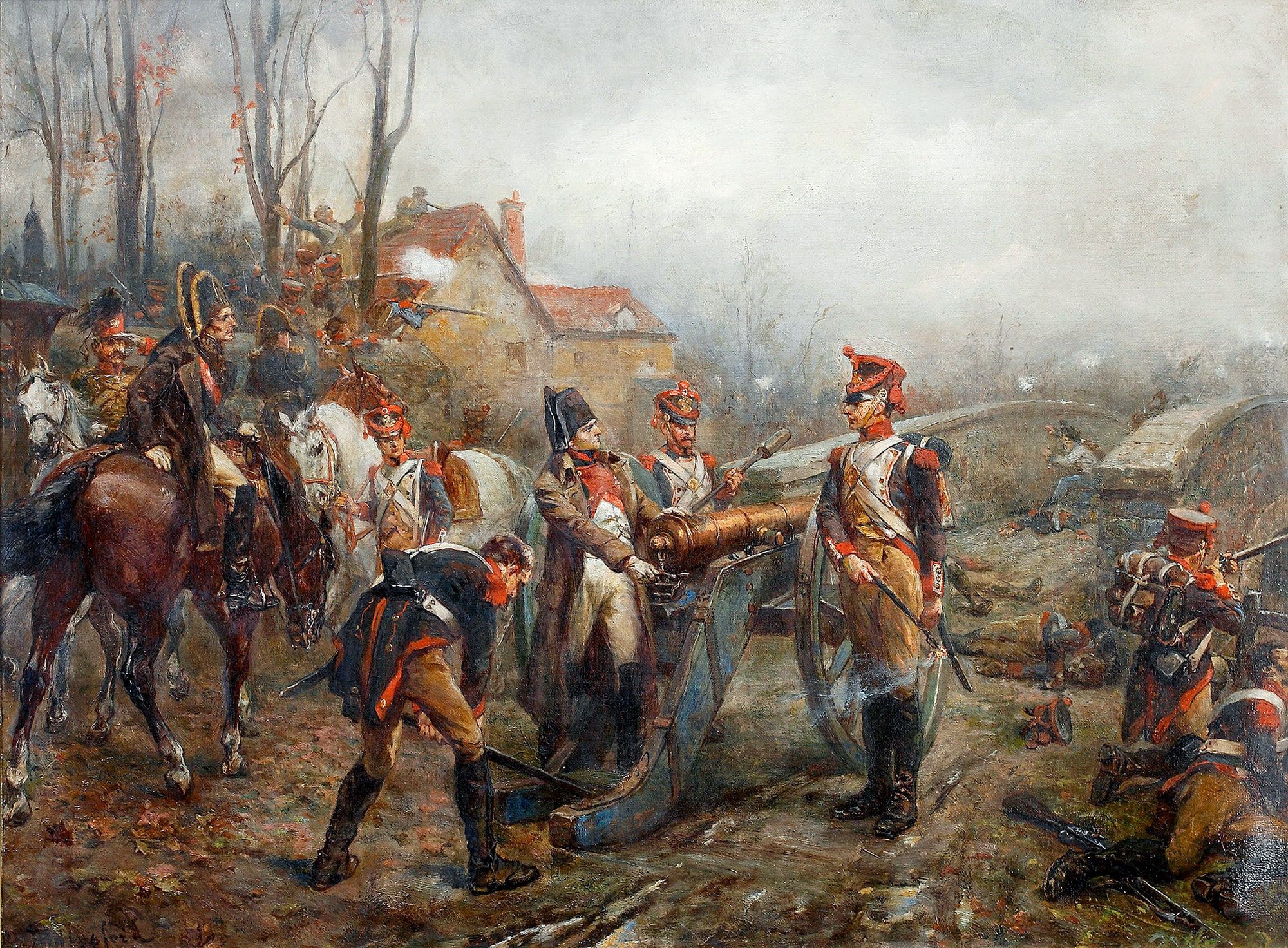 2000x1472 Napoleon At Waterloo C1890s Victorian Military Painting Download Print Hi Res JPEG
