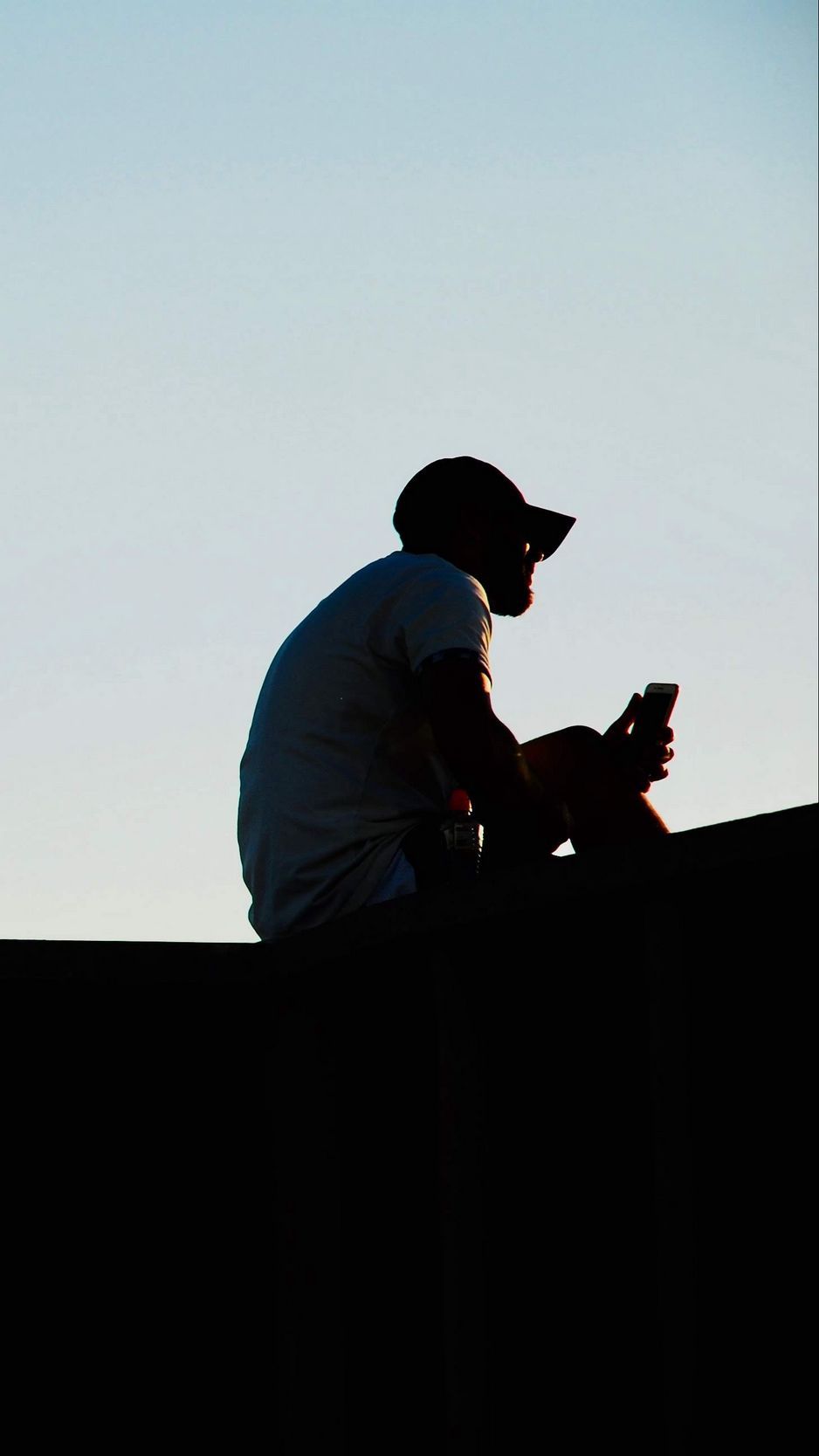 938x1668 Download Wallpaper 938x1668 Man, Silhouette, Loneliness, Sad Iphone 8 7 6s 6 For Parallax HD Background