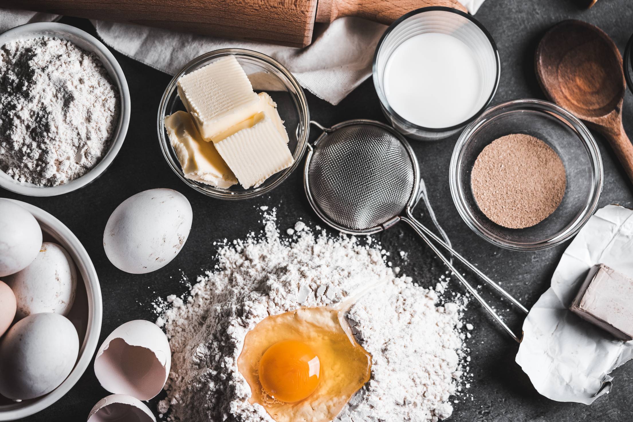 2210x1473 Ingredients for Homemade Baking Free Photo