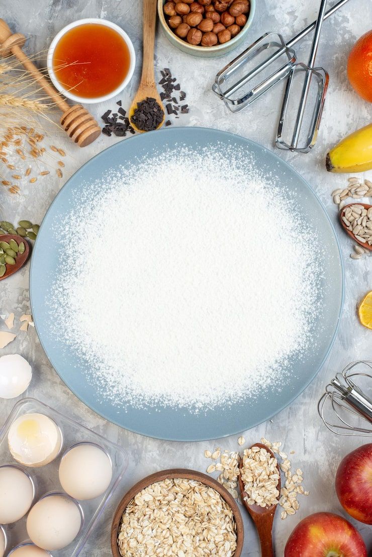 740x1109 Baking ingredients background Image