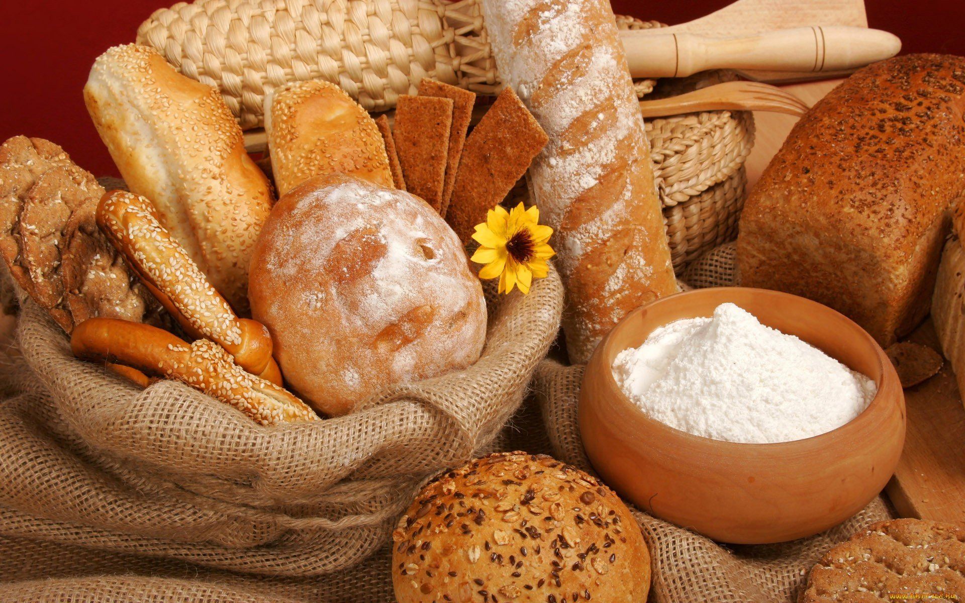 1920x1200 Artisan Bread & Flour: Fresh Baking HD Wallpaper Delightx1200