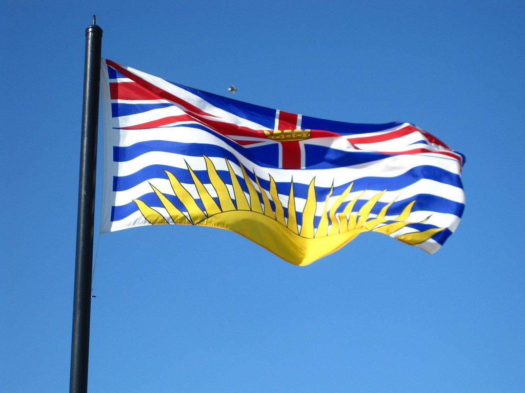 1024x768 Beautiful British Columbia. This is the Flag for the provin