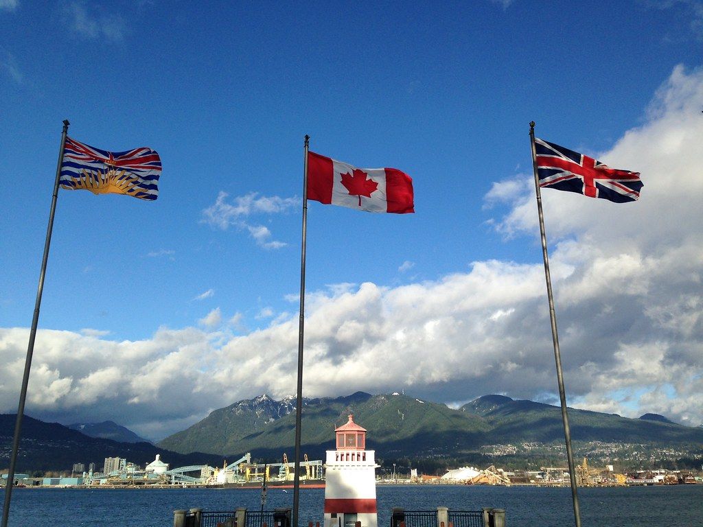 1024x768 The 3 Flags of British Columbia. The British Columbia Flag