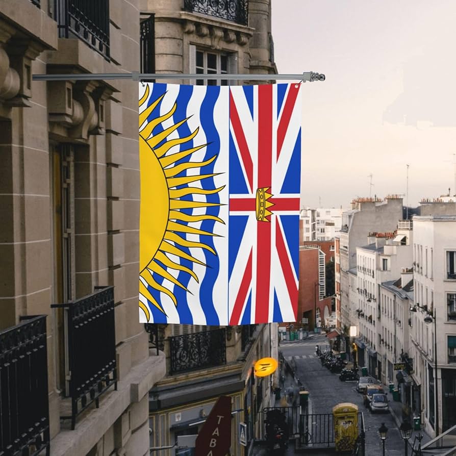 894x894 Bandera de la Columbia Británica de 4 x 6 pies, resistente bandera decorativa para exteriores, banderas duraderas para patio, bandera de gran tamaño para patio : Patio, Césped y Jardín