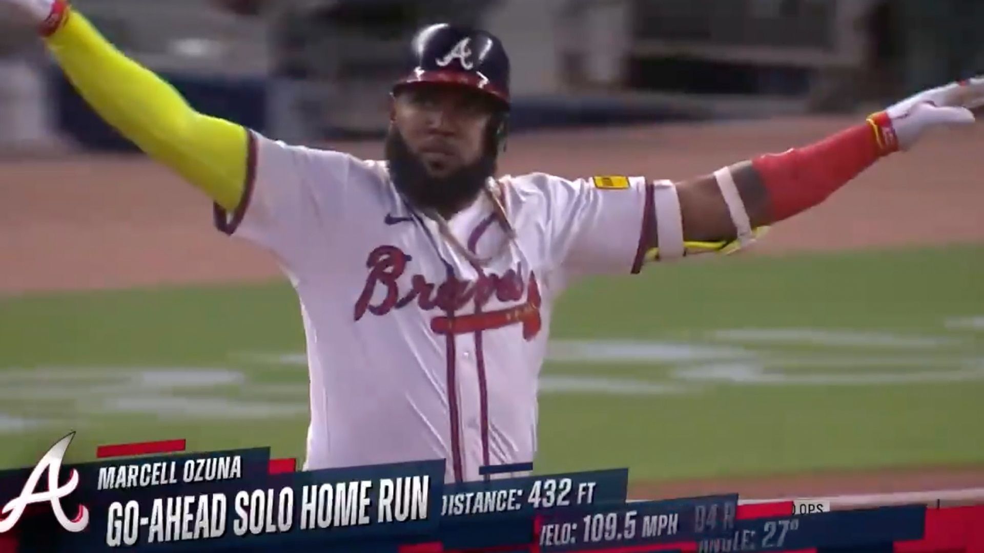 1920x1080 Marcell Ozuna LAUNCHES A Solo Home Run To Give Braves A 2 1 Lead Vs. Phillies