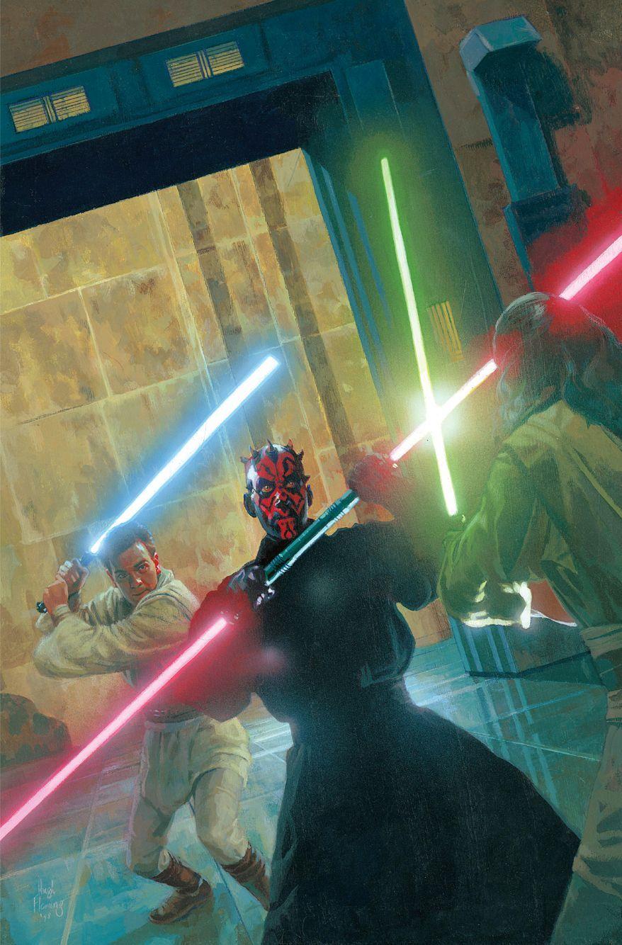 878x1334 Darth Maul Vs. Obi Wan Kenobi And Qui Gon Jinn Wallpaper. Star
