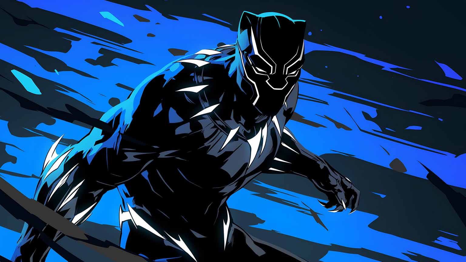 1536x864 Marvel Comics Black Panther Blue Energy Desktop Wallpaper