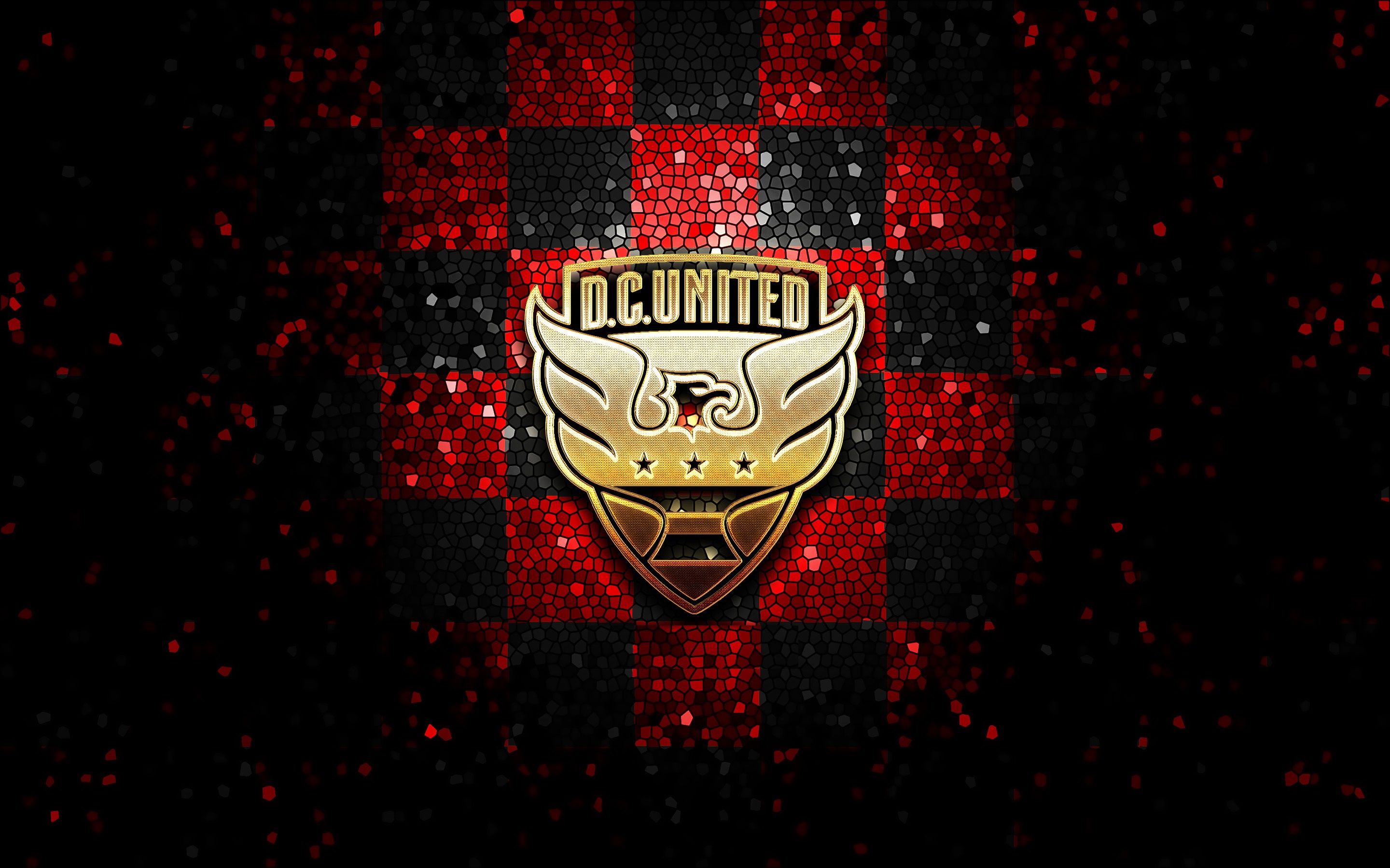 2880x1800 Wallpaper wallpaper, logo, football, Sport, glitter, checkered, MLS, DC United for mobile and desktop, section спорт, resolution 2880x1800