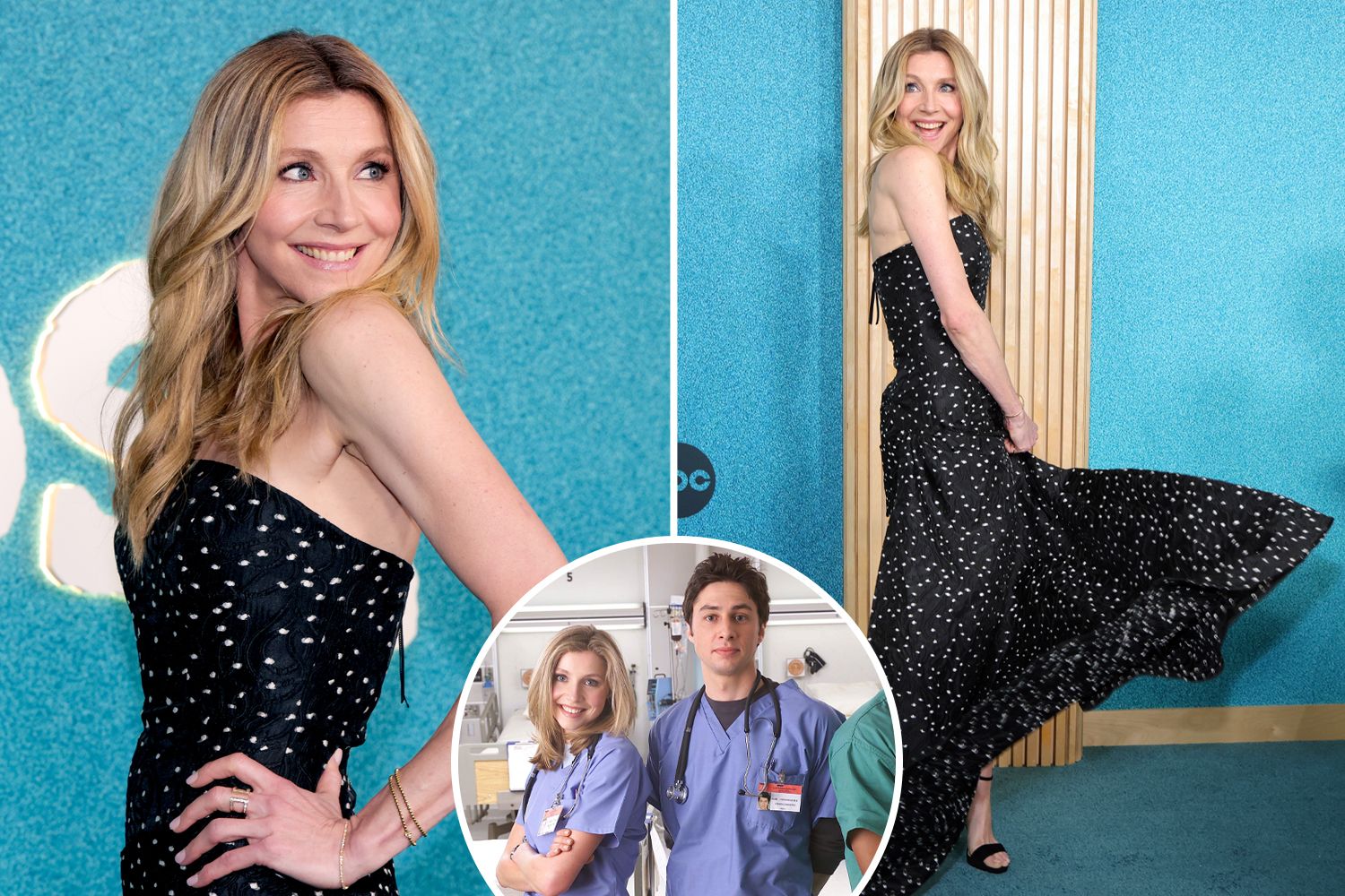 1500x1000 Sarah Chalke, Looks Half Her Age In A VERY Tiny Minidress At Scrubs Reboot Premiere With Co Stars