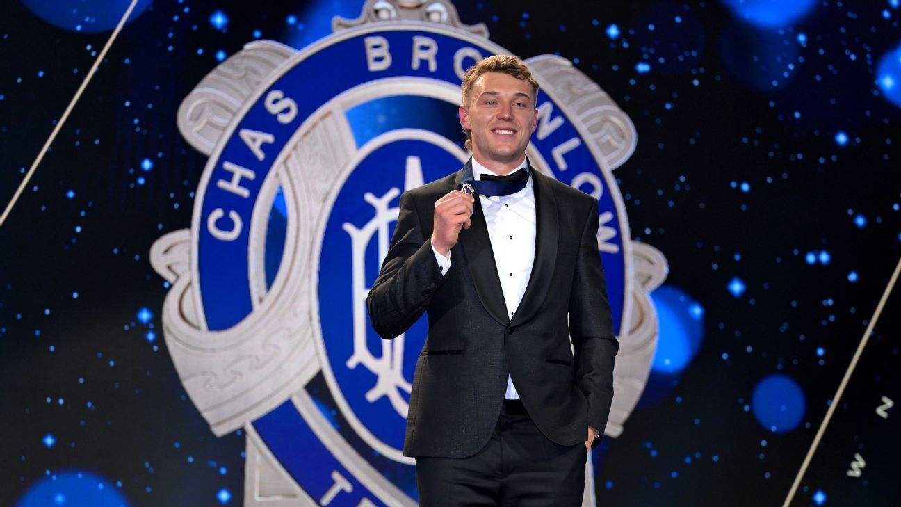 1296x729 Carlton captain Patrick Cripps wins second Brownlow Medal