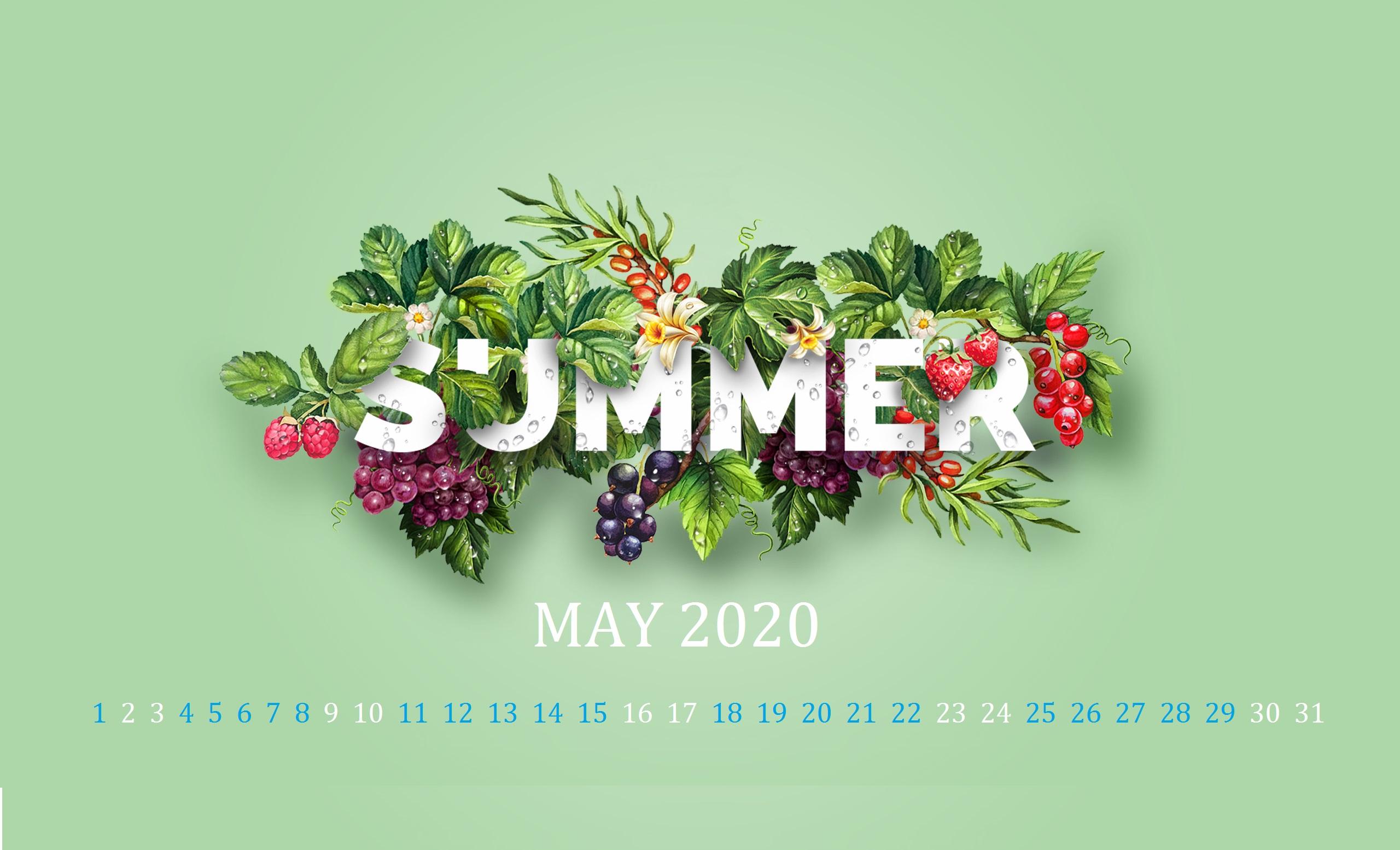 2560x1554 Lịch hình nền tháng 5 năm 2020