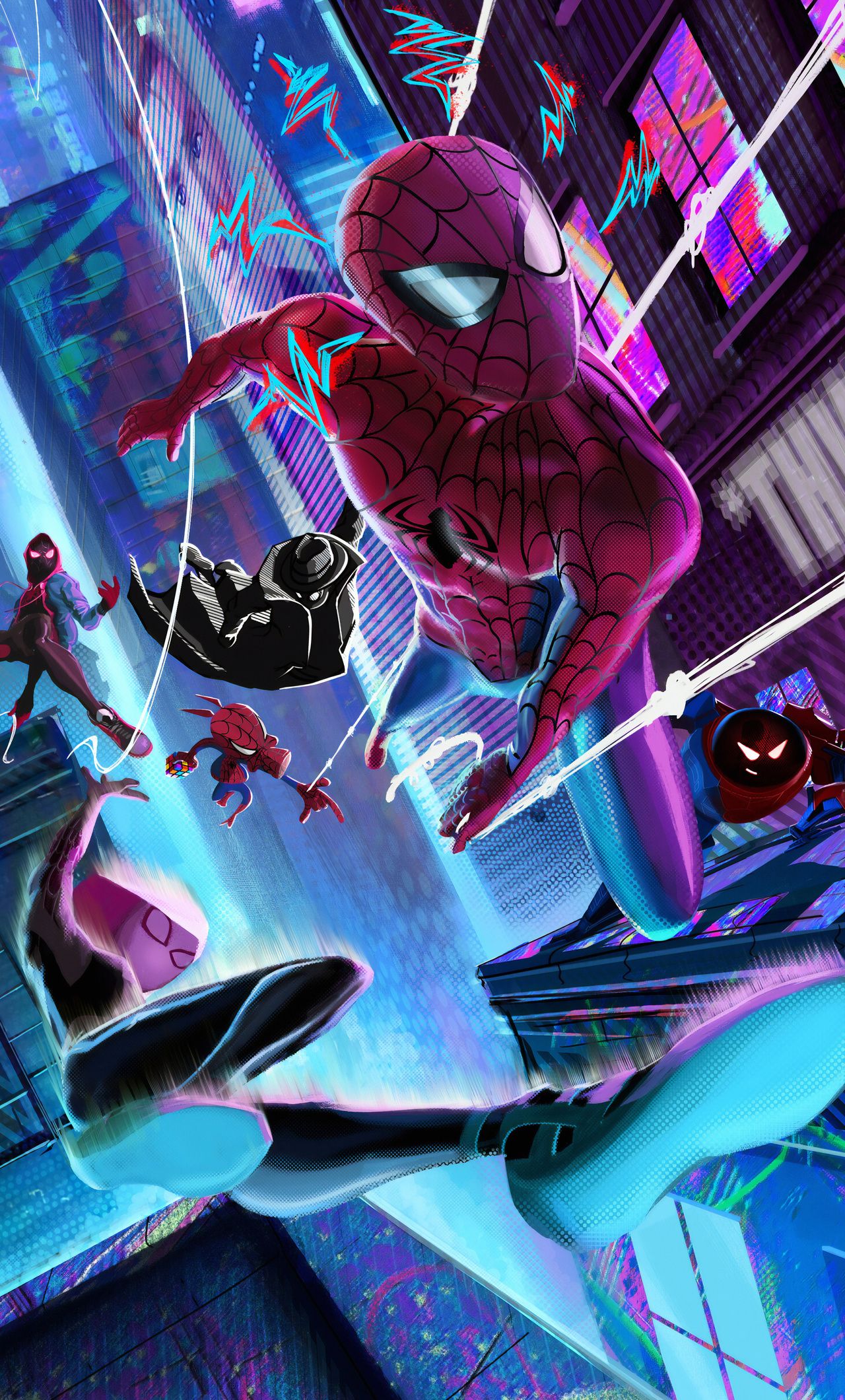1280x2120 Spider Verse Gang iPhone , HD 4k Wallpaper, Image, Background, Photos and Picture