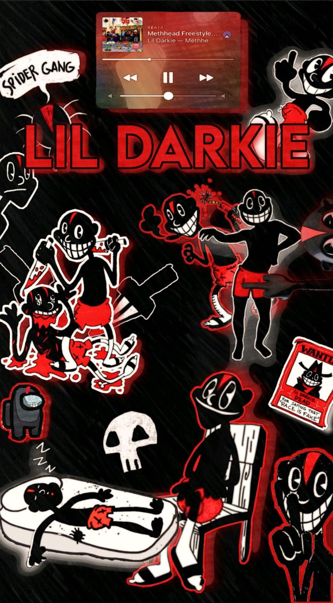 1060x1920 Download Lil Darkie Drawing Methhead Freestyle Wallpaper