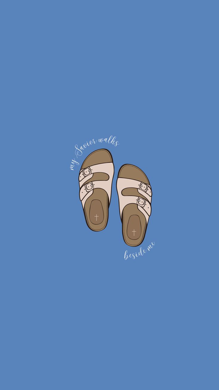 736x1308 Cute Simple Christian Phone Wallpaper. Jesus Sandals Bible Verse Background. Walk with Jesus