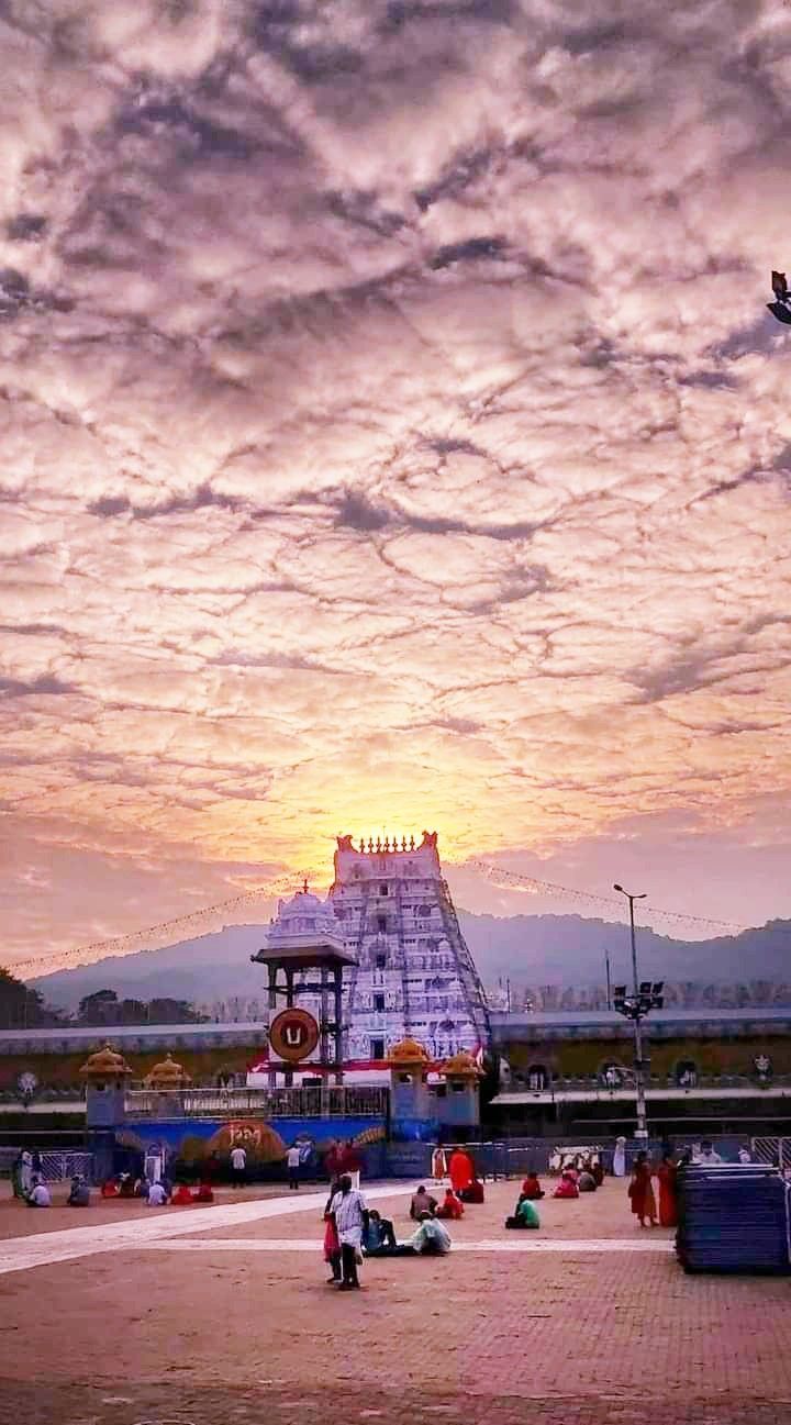 720x1297 Sunset at Tirupati Balaji Temple