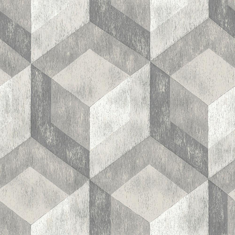 1000x1000 NuWallpaper 30.75 sq. ft. Bauhaus Weathered Wood Peel and Stick