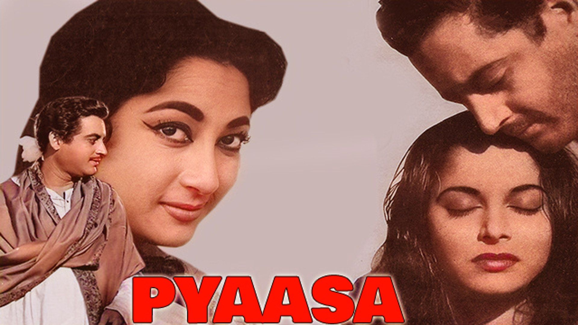 1920x1080 Pyaasa Winning Blockbuster. Guru Dutt, Waheeda Rehman, Kum Kum, Mala Sinha