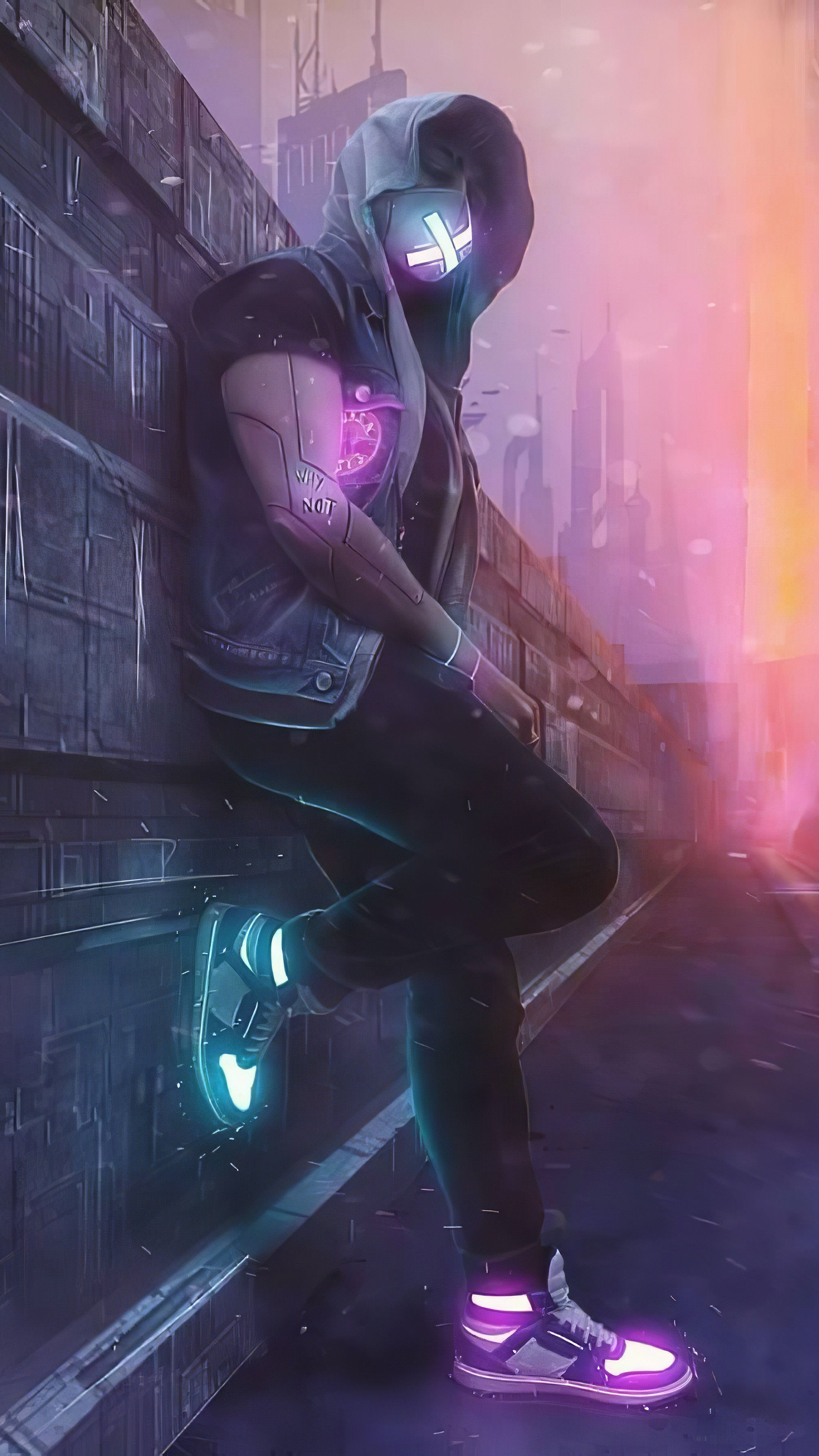 2160x3840 Cyberpunk Mask Wallpaper