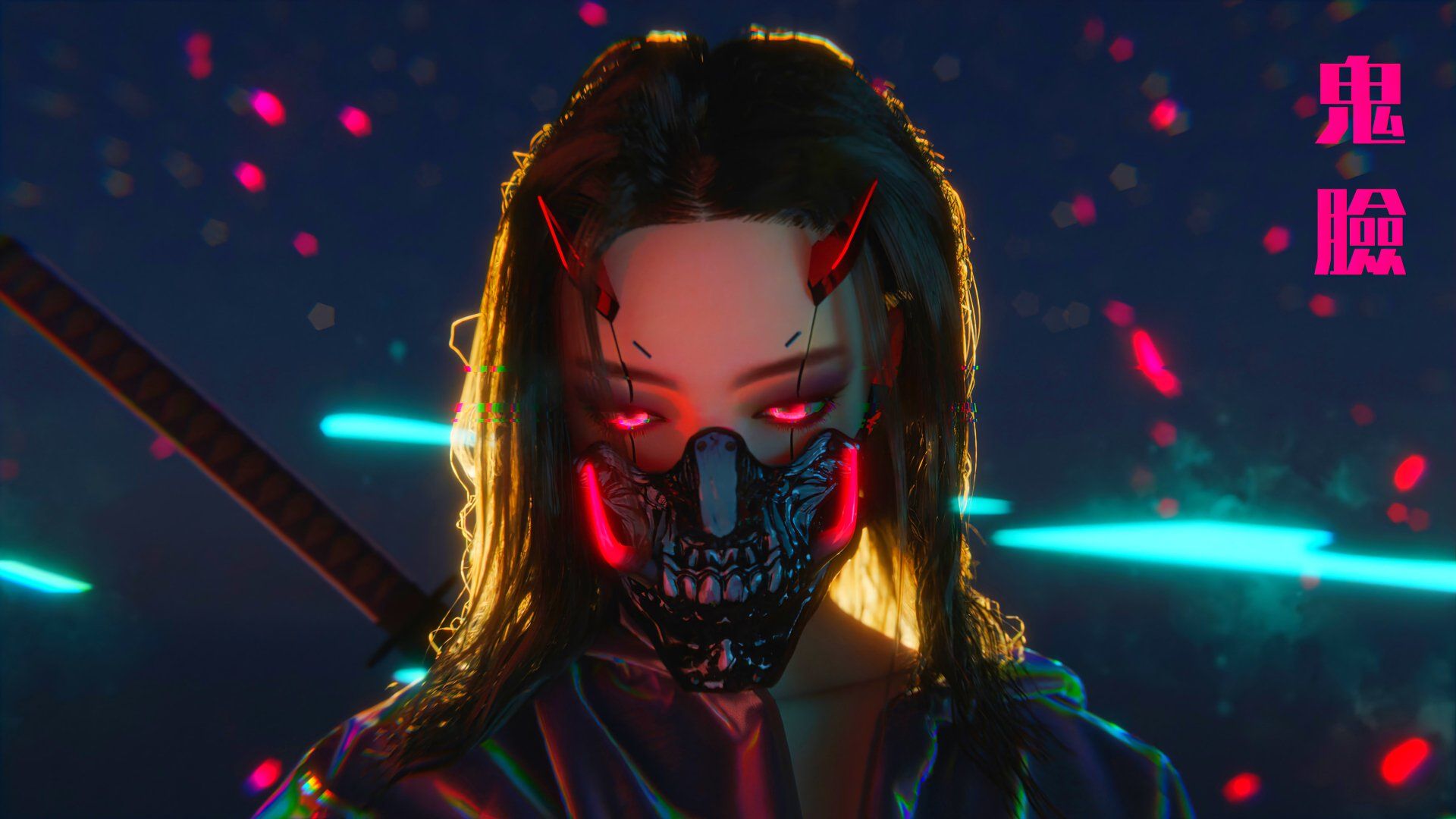 1920x1080 Cyberpunk Anime Girl 4K Ultra HD: Neon Shadows of the Future by Fantasía xx2160