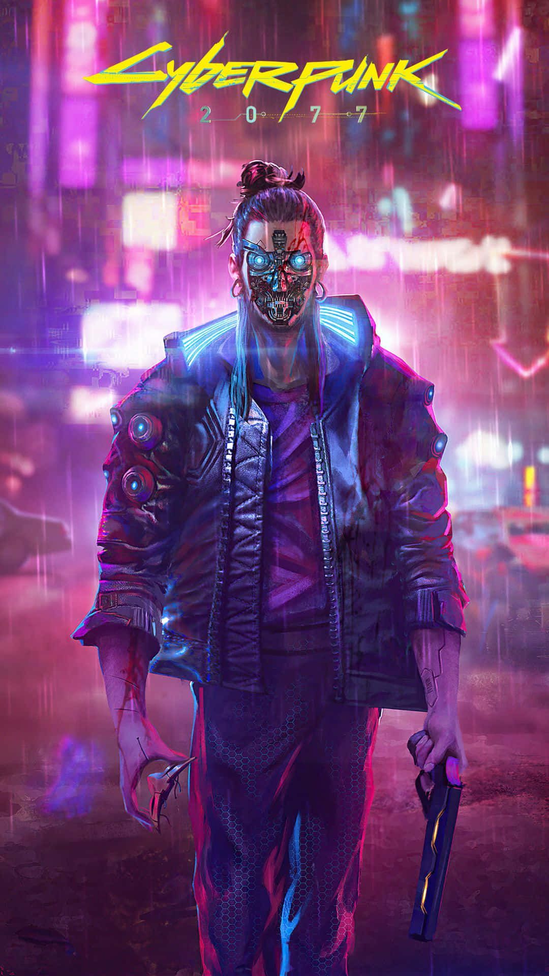 1080x1920 Download Android Cyberpunk 2077 Background Man With A Golden Mask