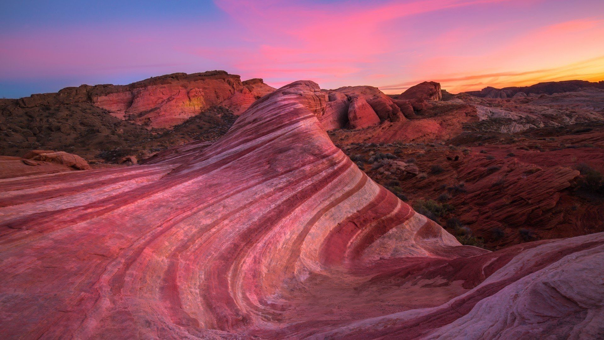 1920x1080 Nevada Sunset Waves