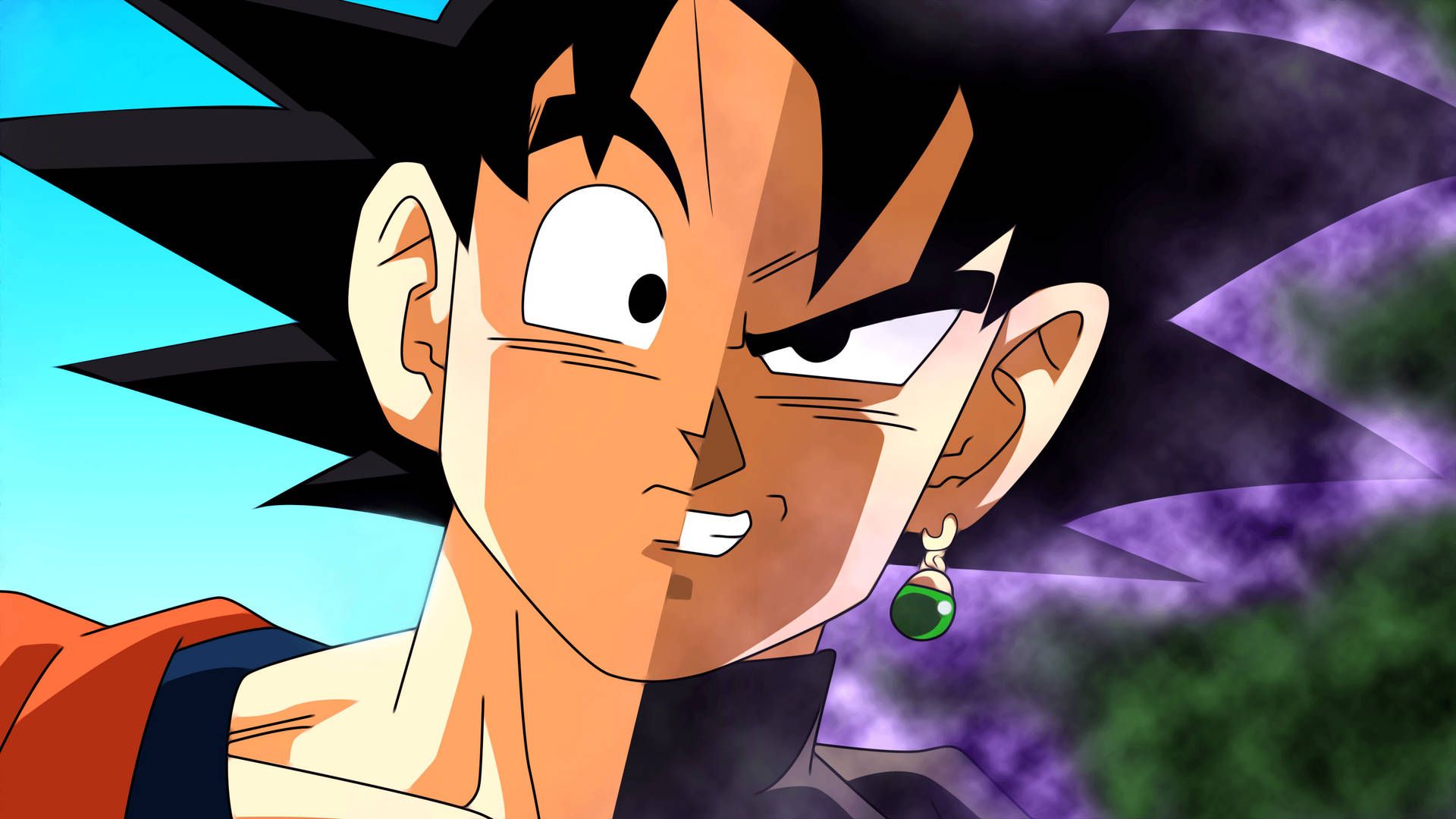 1920x1080 Download Black Goku Evil Face Wallpaper