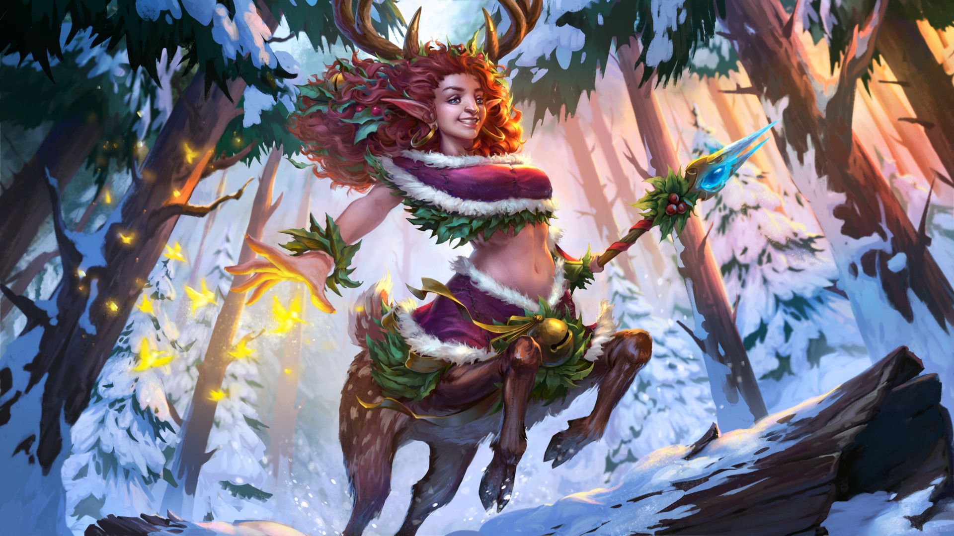 1920x1080 DOTA2 Frostivus 2018 Enchantress set