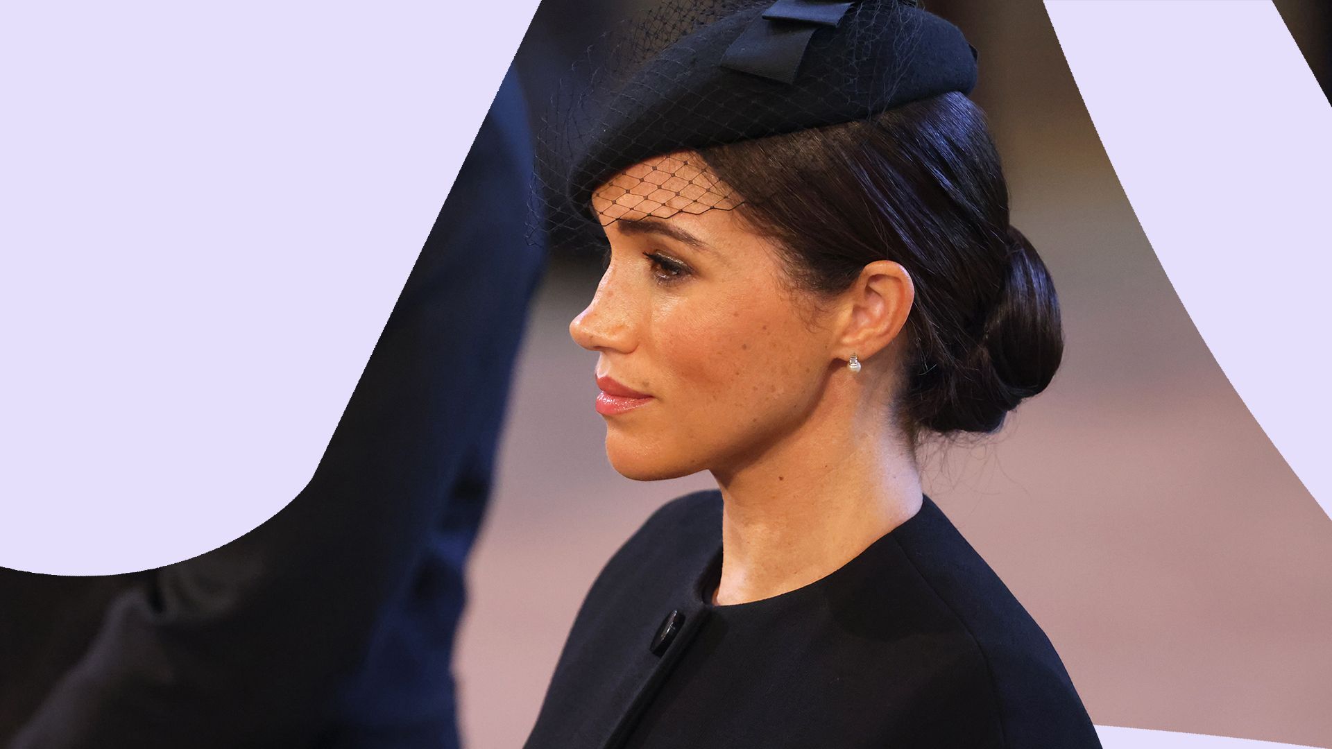 1920x1080 Meghan Markle, Duchess of Sussex, wipes away tears at Queen Elizabeth's funeral at Westminster Abbey