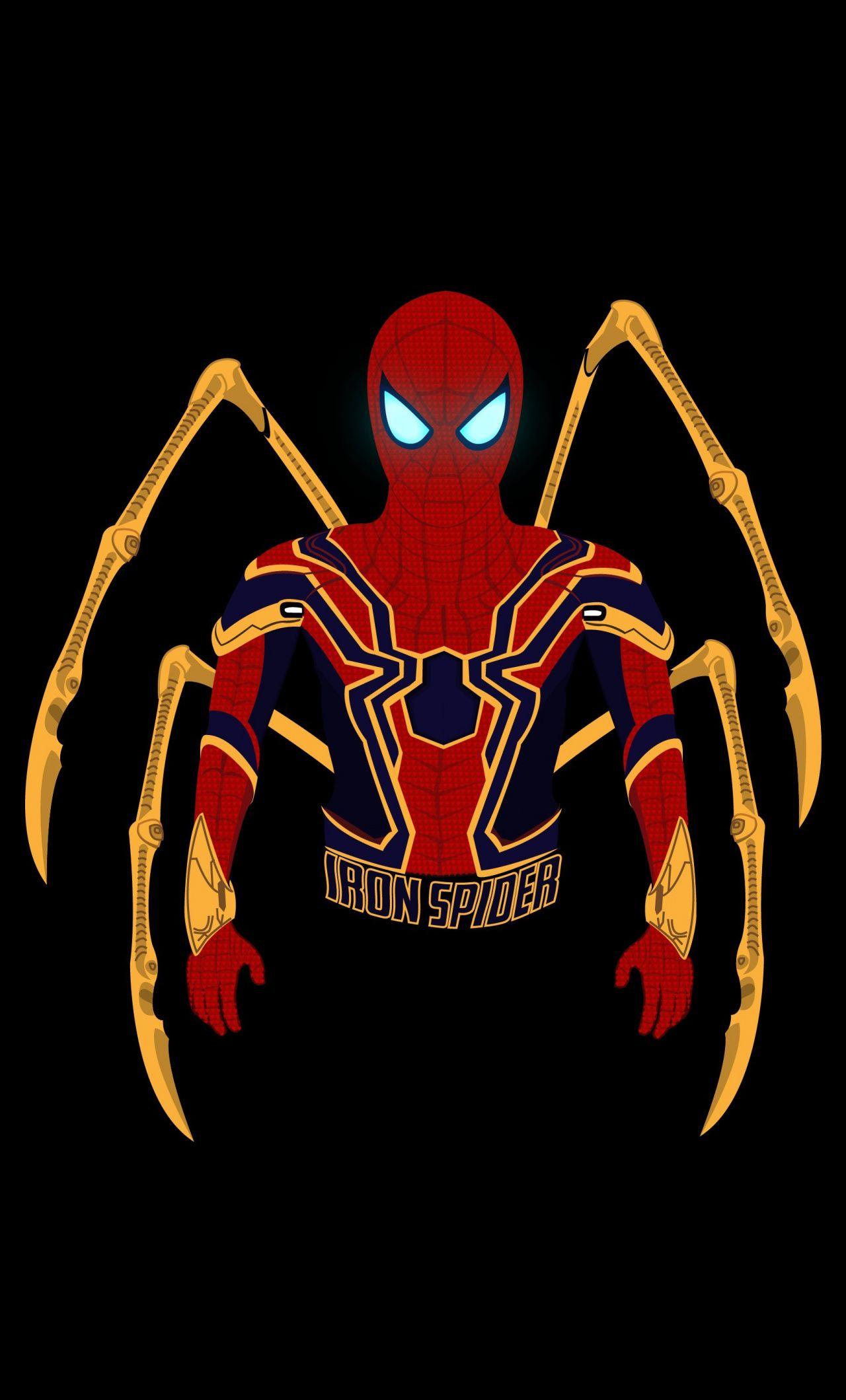 1280x2120 Download 1280x2120 Wallpaper Iron Suit, Spider Man, Marvel