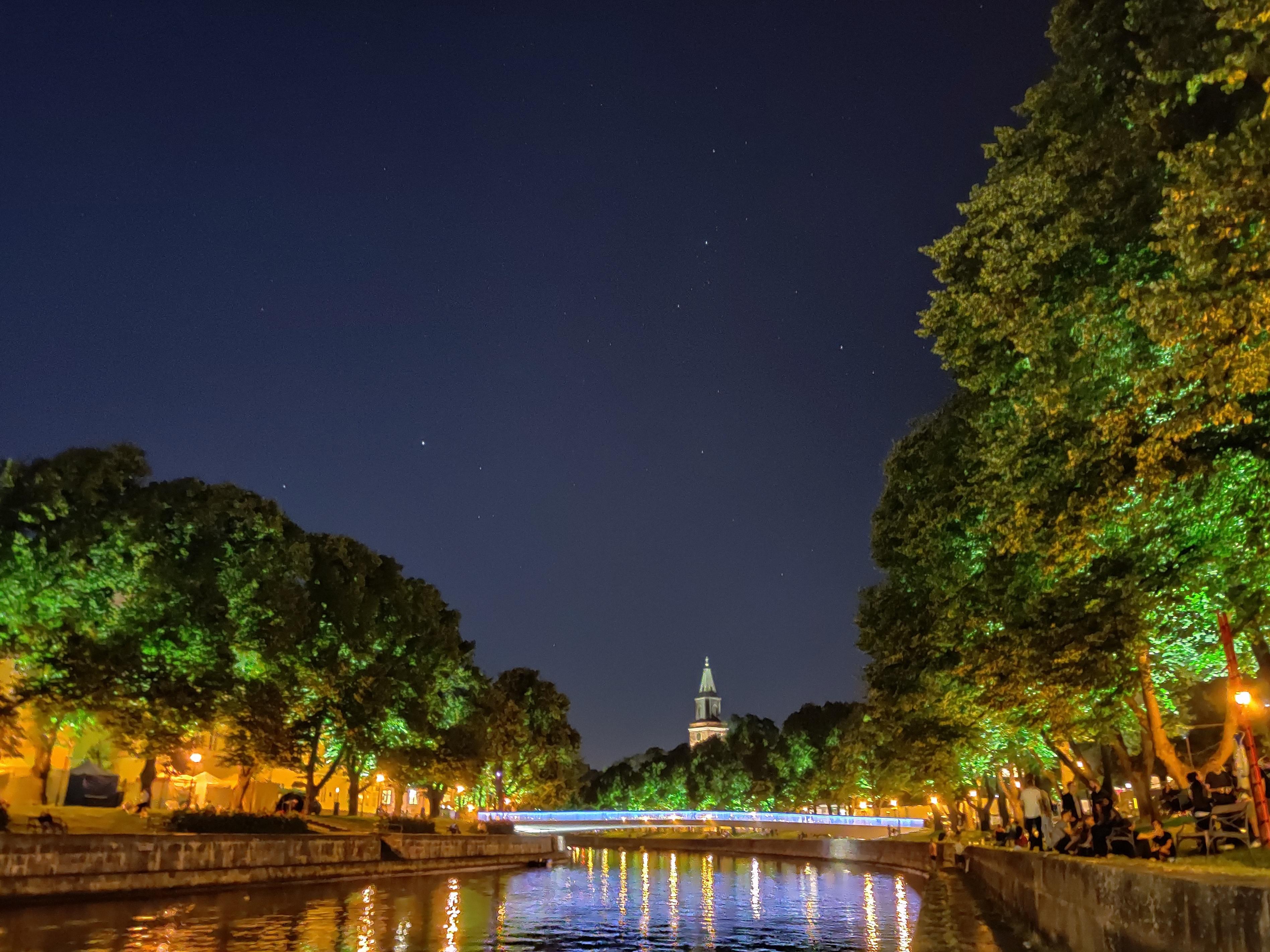 3792x2844 Aura River At Night In Turku, South Western Finland