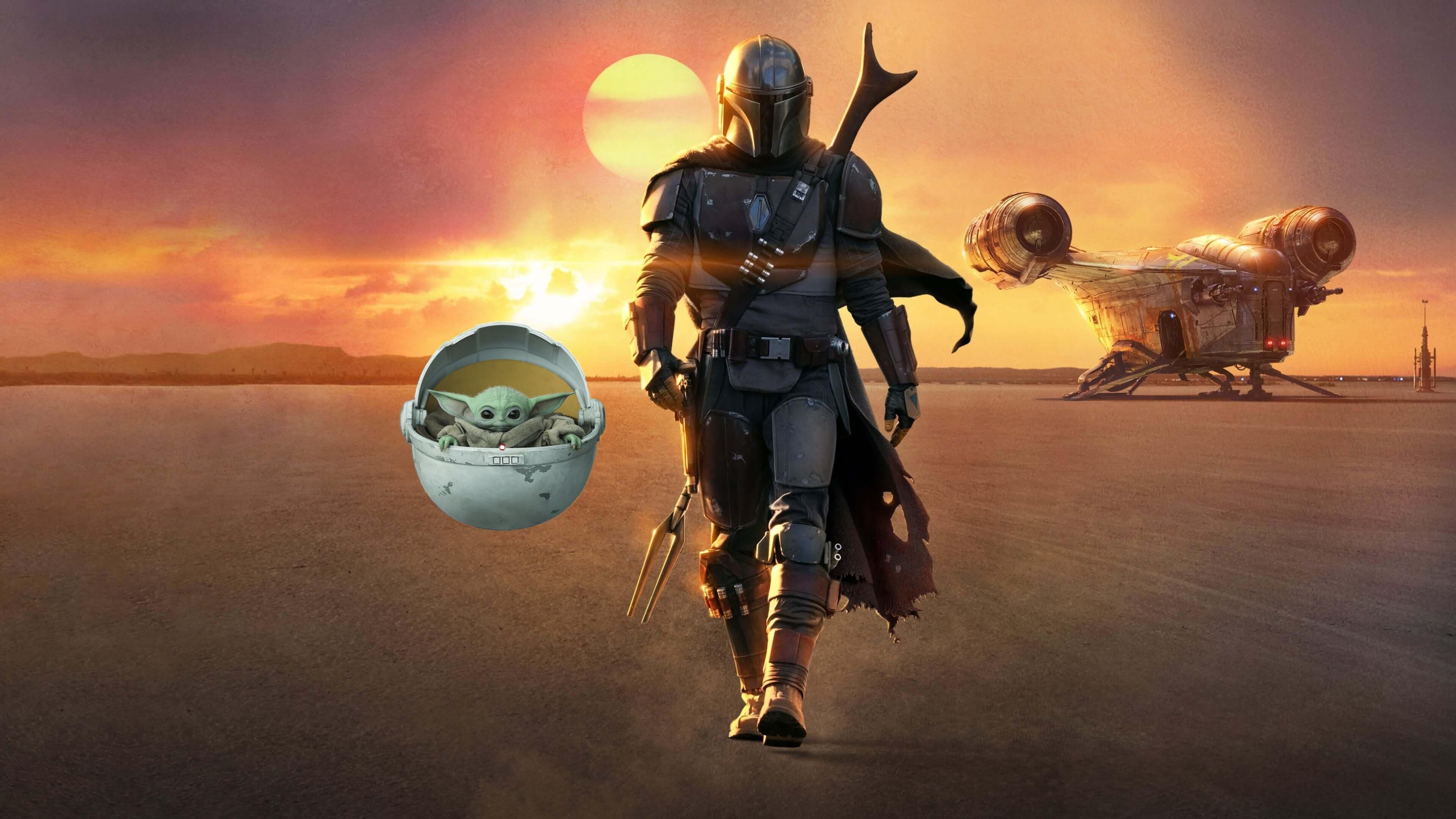 3840x2160 Modified Mandalorian and Grogu wallpaper