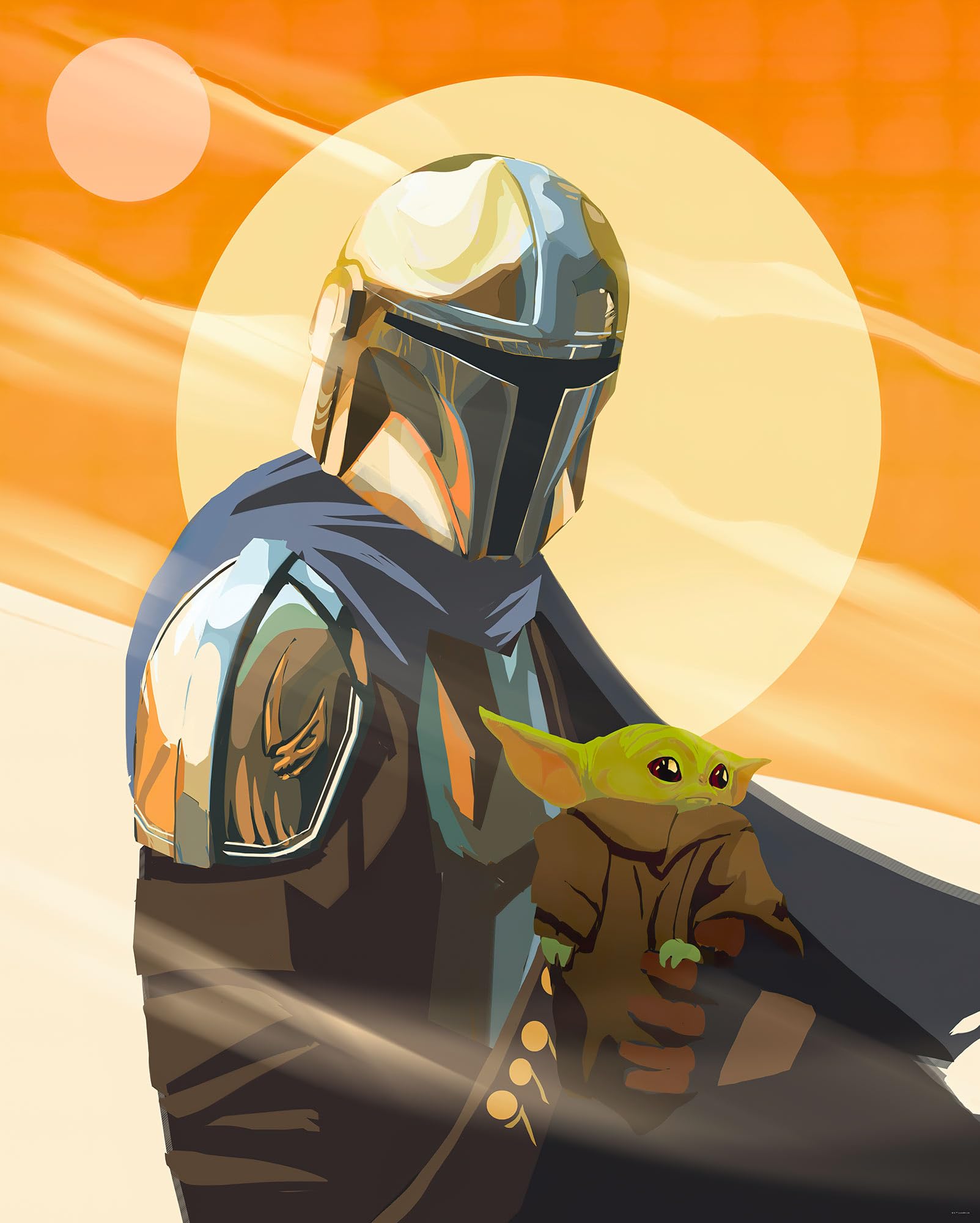 1603x2000 Komar Star Wars Non Woven Photo Wallpaper Mandalorian Hunt For Grogu 200 X 250 Cm's Wallpaper