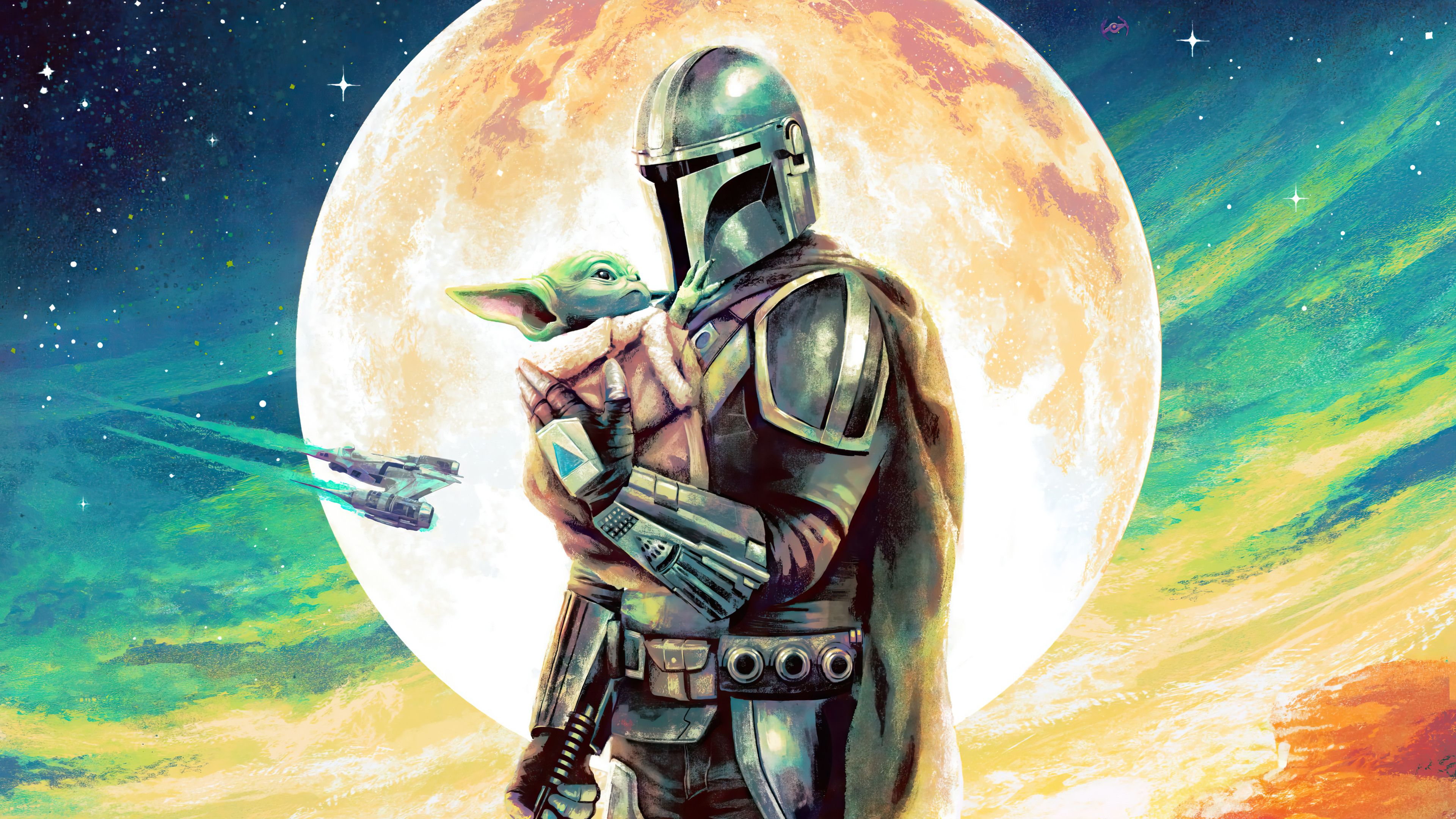 3840x2160 The Mandalorian S3 Din Djarin Grogu 4K Wallpaper iPhone HD Phone k