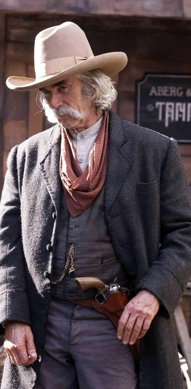 630x1280 Download Cowboy American Actor Sam Elliott Wallpaper