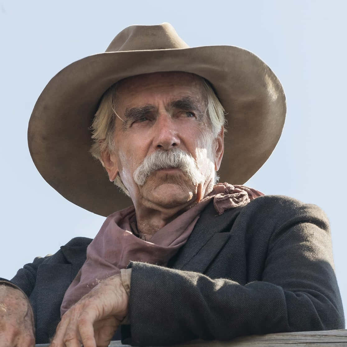 1116x1116 Download Legendary Actor Sam Elliott in Classic Cowboy Hat Wallpaper